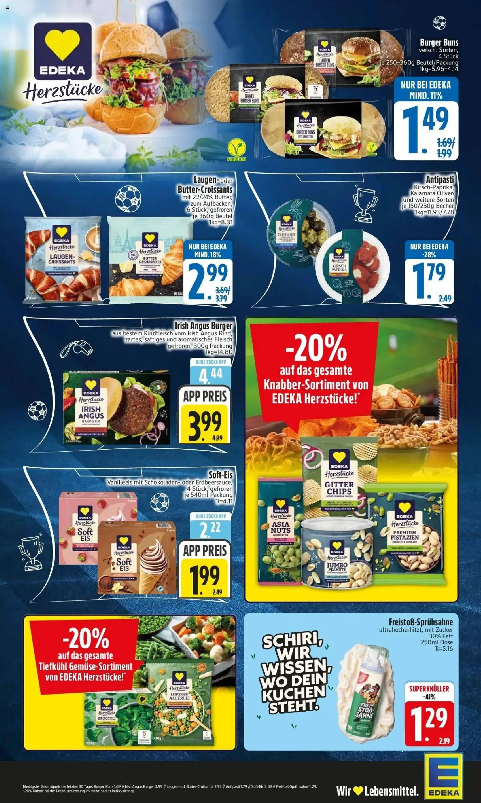 Edeka prospekt Asbach-Bäumenheim – gültig ab 21.06.2026 | Seite: 2 | Produkte: Burger, Pistazien, Zucker, Kuchen