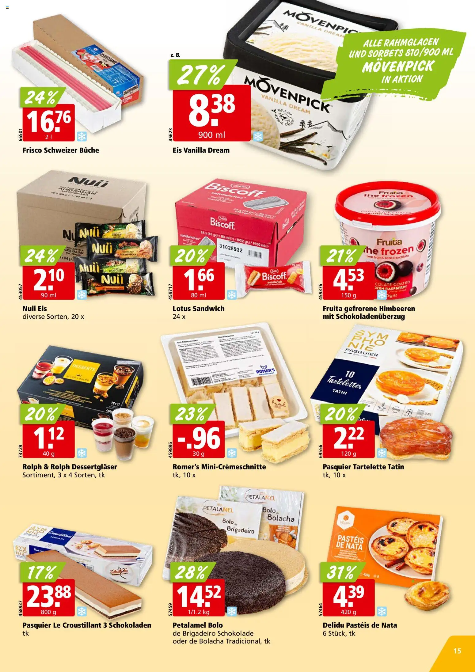 Aligro aktionen Chavannes, Matran, Genf, Sitten – gültig ab 25.05.2026 | Seite: 15 | Produkte: Schokolade, Mango, Eis