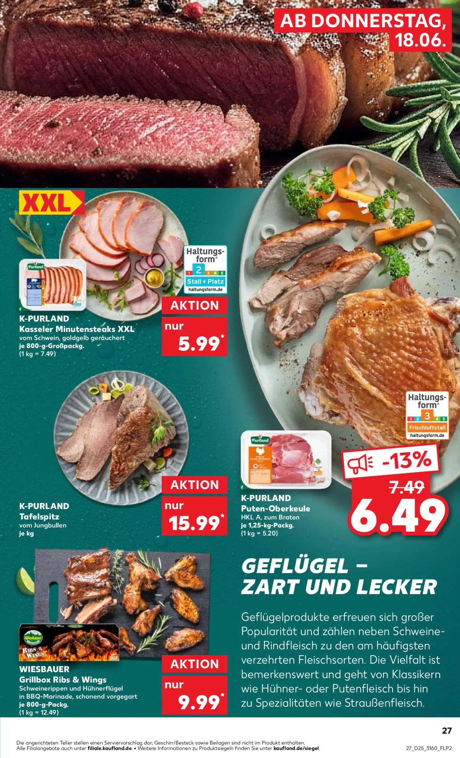 Kaufland Prospekt Berlin – gültig ab 18.06.2026 | Seite: 27 | Produkte: Tafelspitz, Rindfleisch