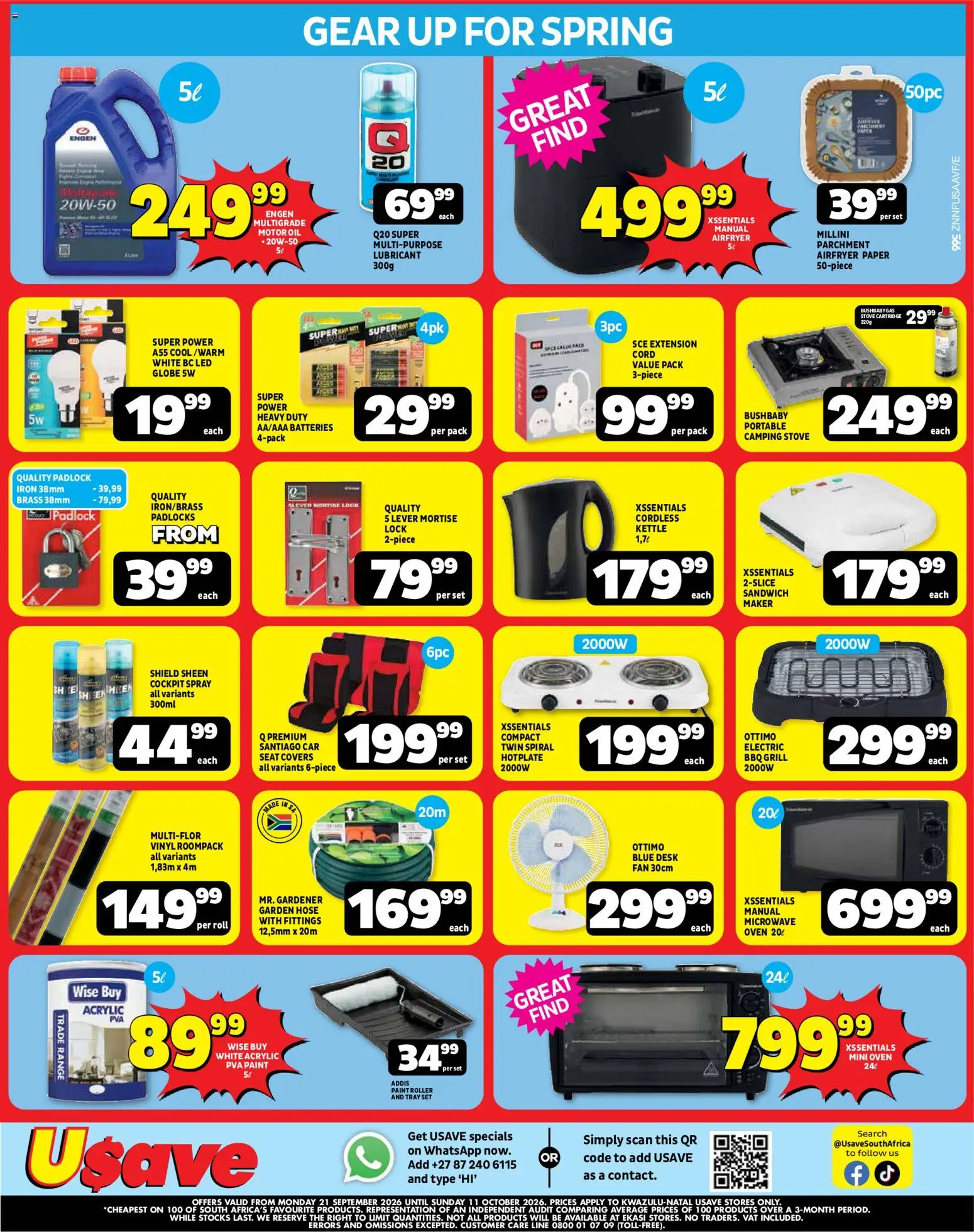New Usave catalogue – valid from 21/09/2026 | Page: 4 | Products: Globe, Grill, Iron, Microwave
