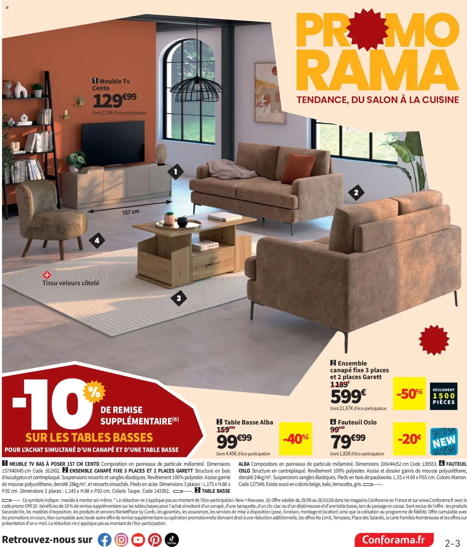 {H1} | Page: 3 | Produits: Meuble, Meuble TV, Canapé, Fauteuil