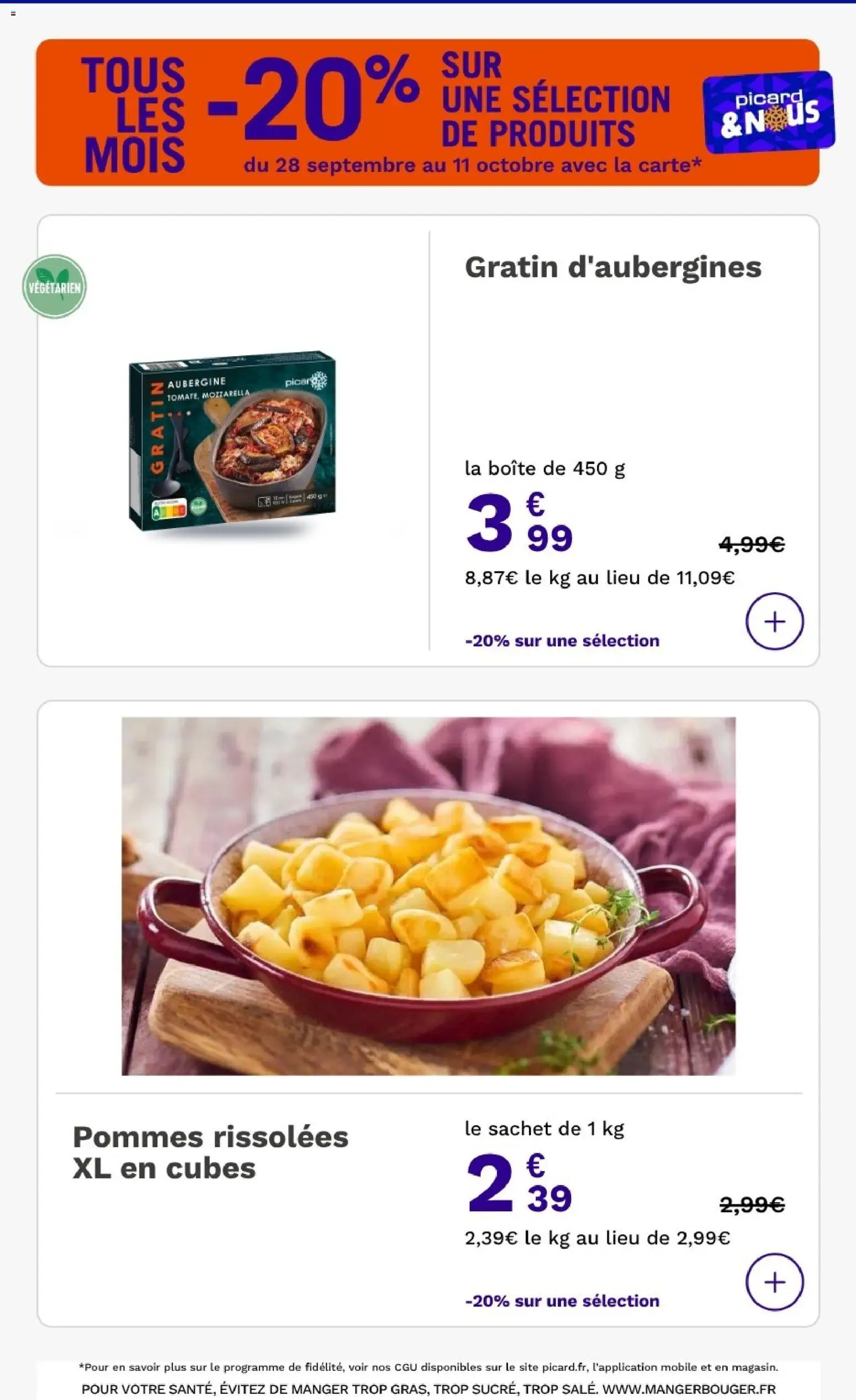 {H1} | Page: 23 | Produits: Aubergine, Mozzarella, Pommes