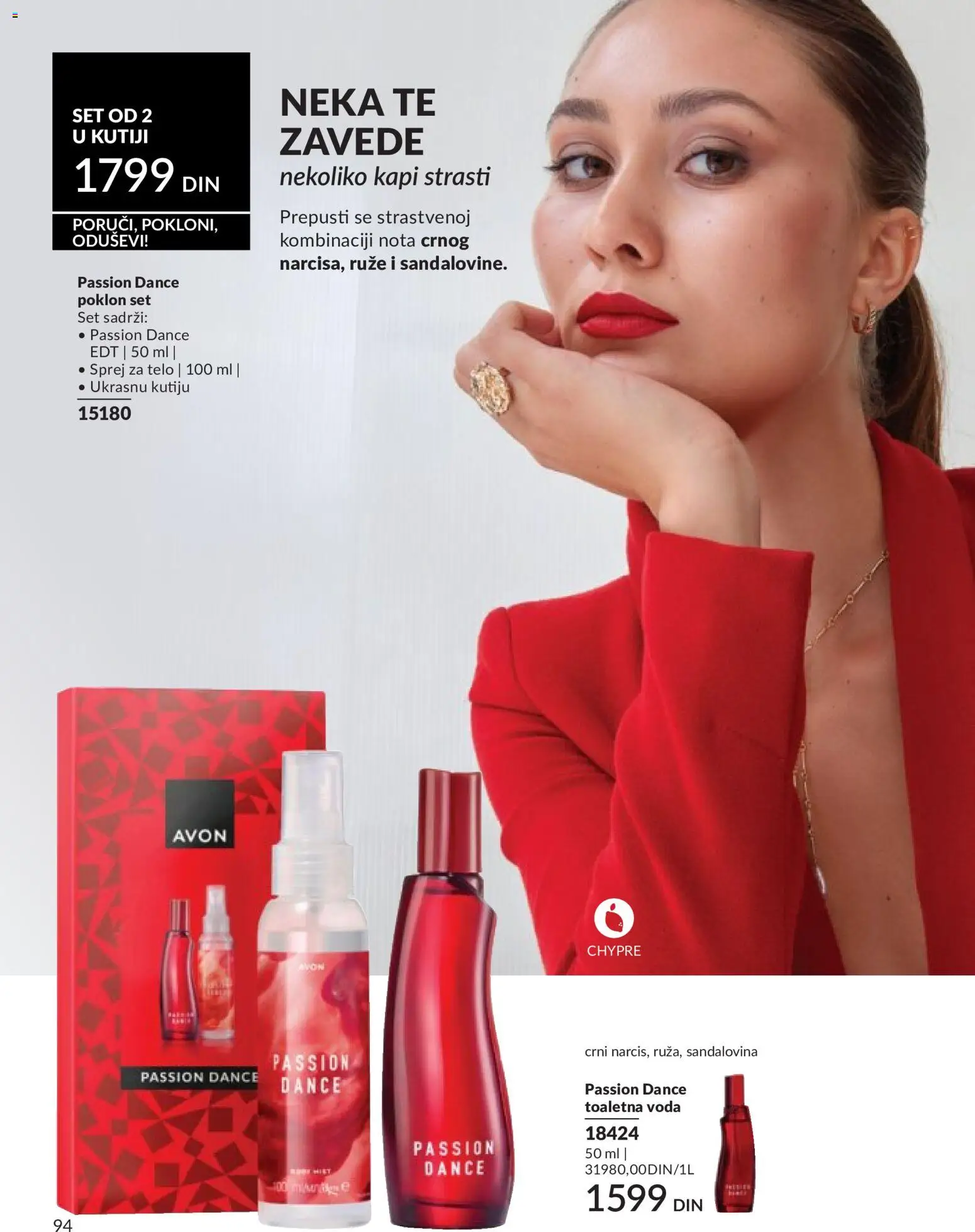 AVON katalog - važi od 01.05.2026 | Strana: 94 | Proizvode: Toaletna voda, Voda, Ruze