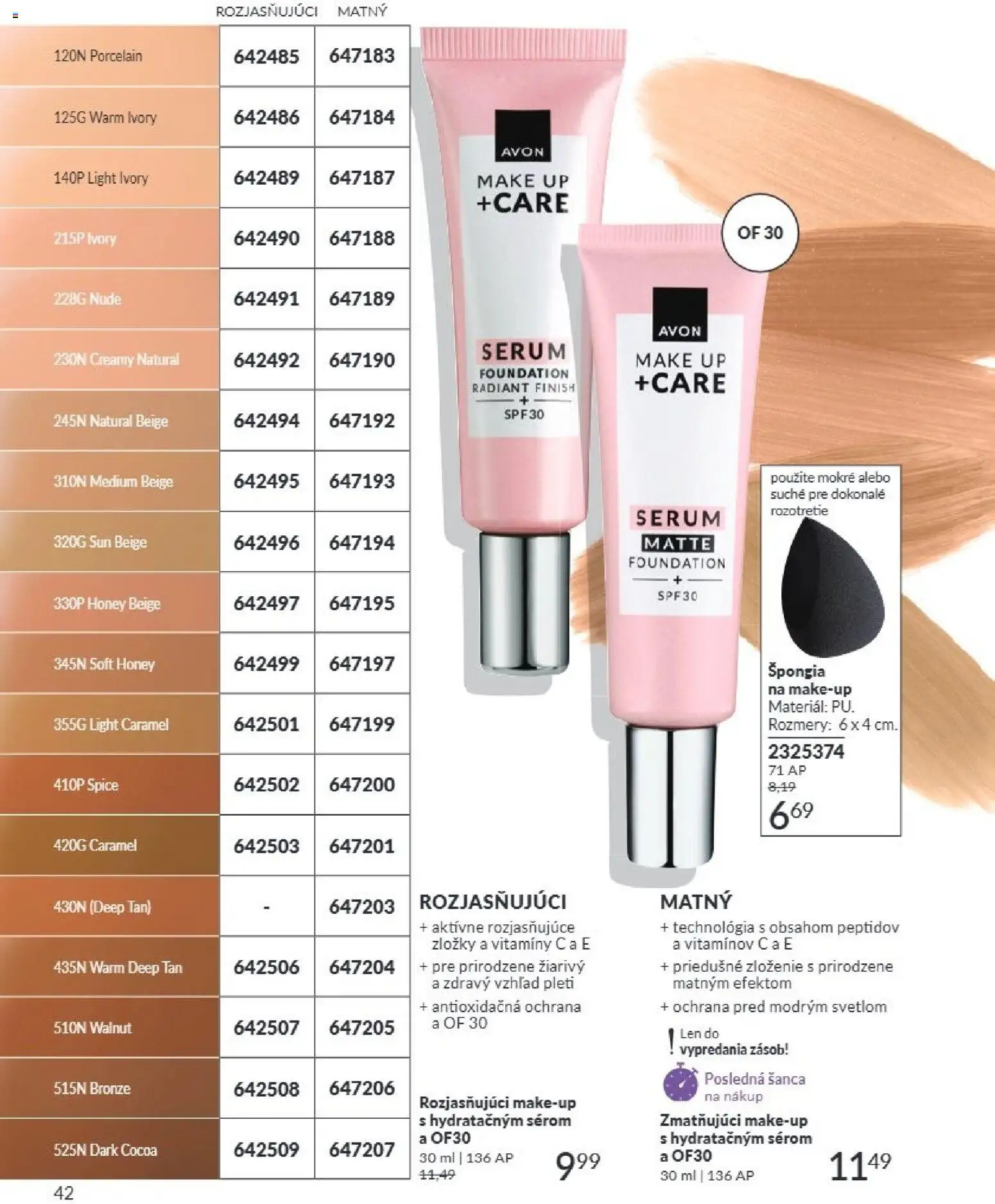 Nové Avon akcie – leták je platný od 01.08.2026 | Strana: 42 | Produkty: Make up