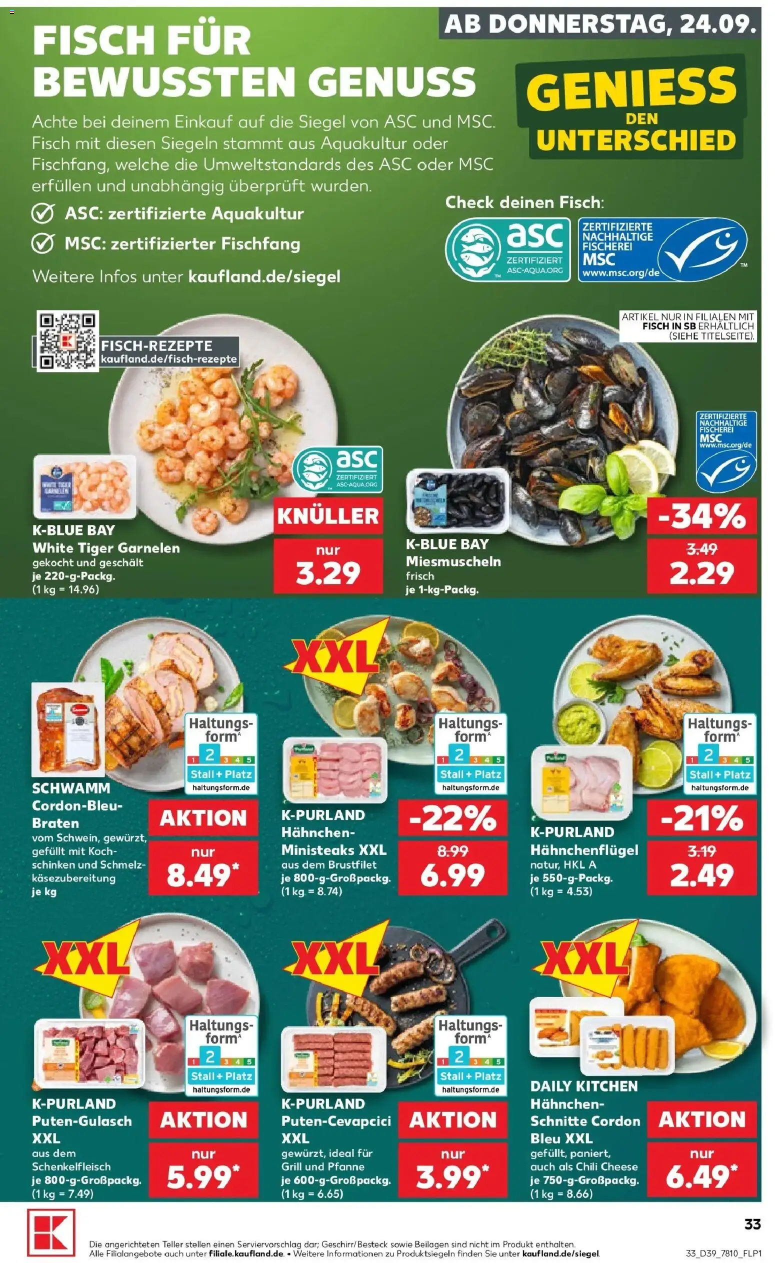 Prospekt Kaufland ab 21.09.2026 » Angebote Online zum Blättern | Seite: 45 | Produkte: Garnelen, Chili, Schinken, Tiger garnelen