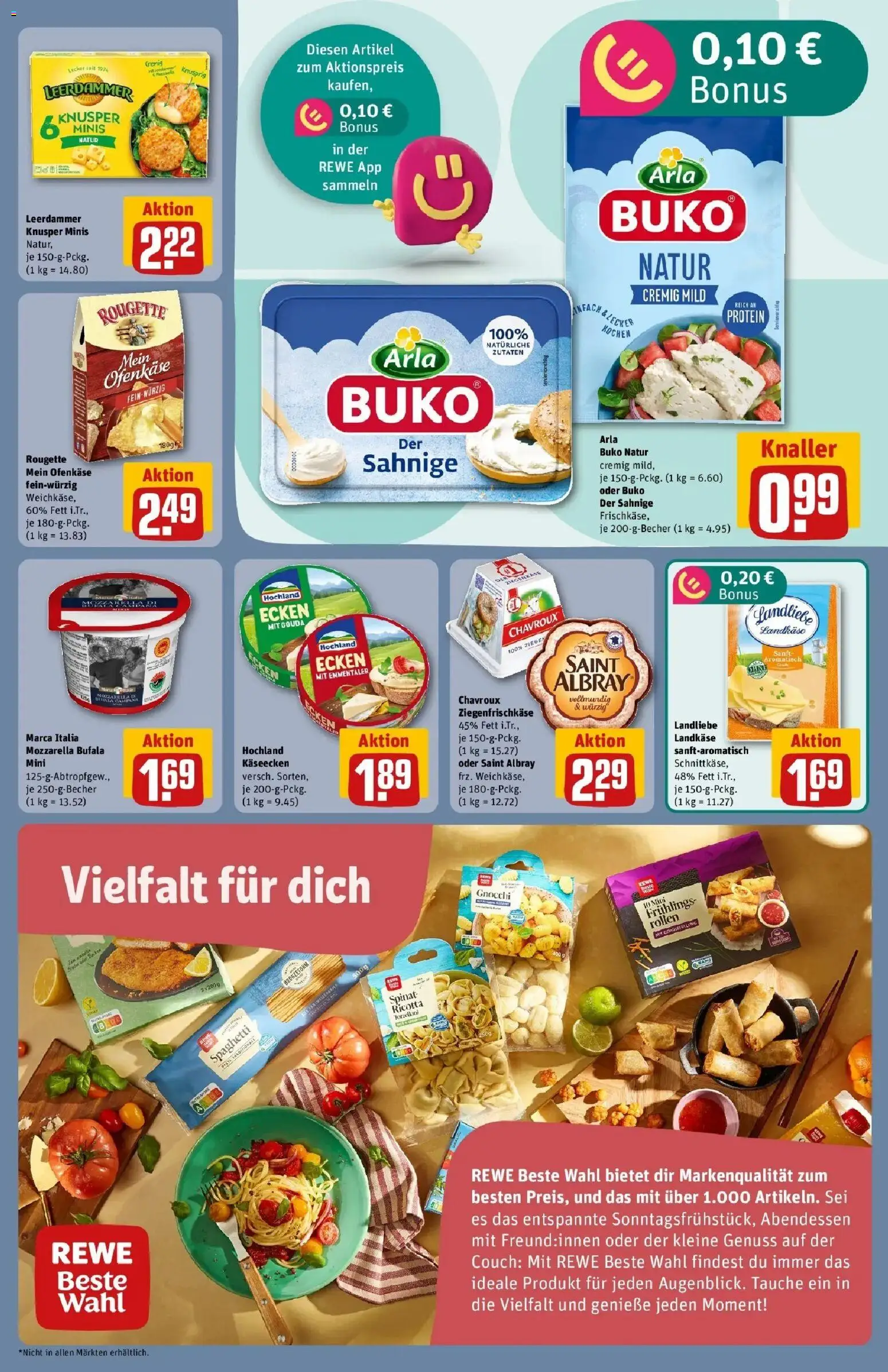 REWE Prospekt ab 12.10.2026 zum Blättern » Angebote | Seite: 11 | Produkte: Gnocchi, Couch, Spaghetti, Mozzarella