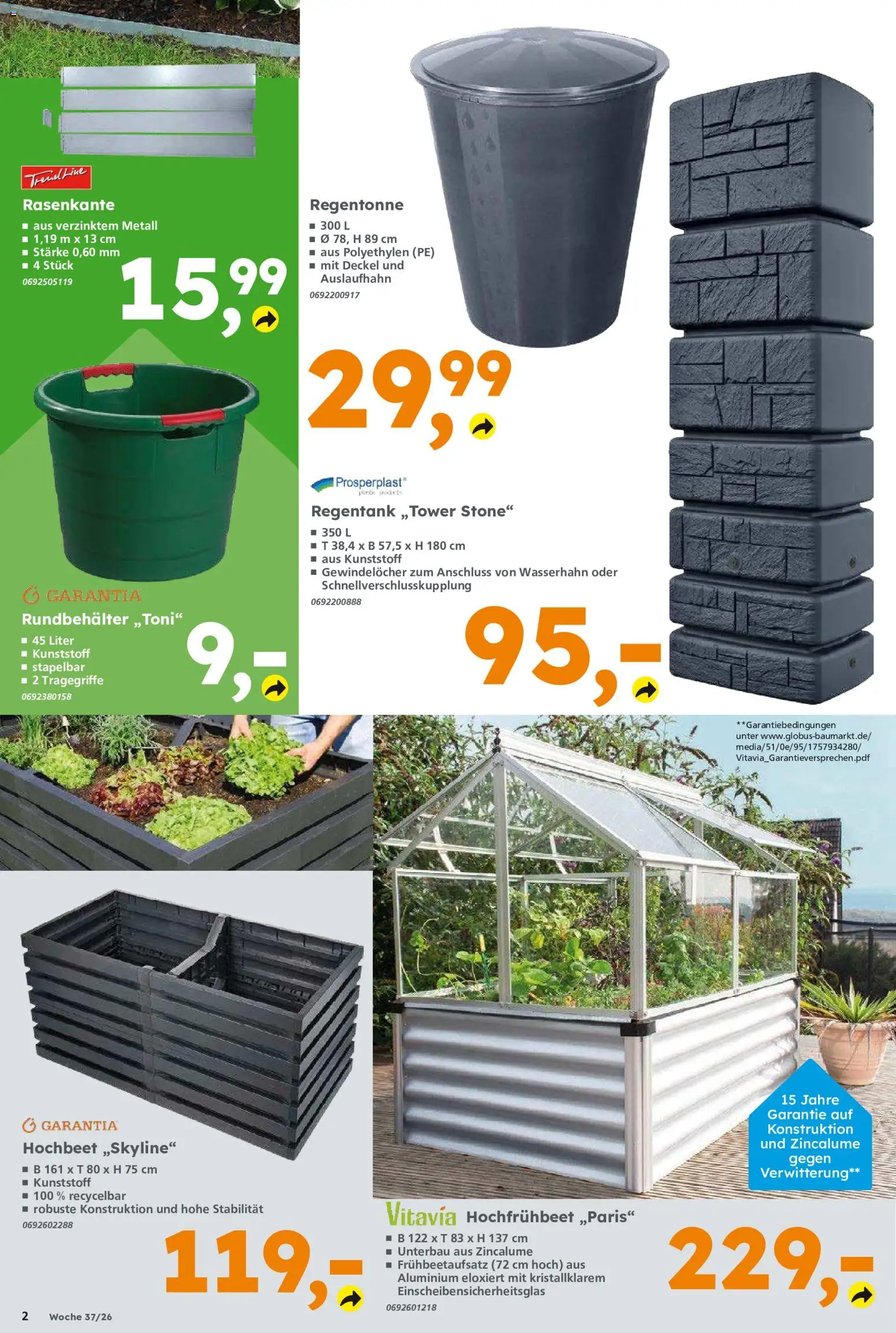 Globus Baumarkt Prospekt Berlin-Treptow – gültig ab 07.09.2026 | Seite: 2 | Produkte: Hochbeet