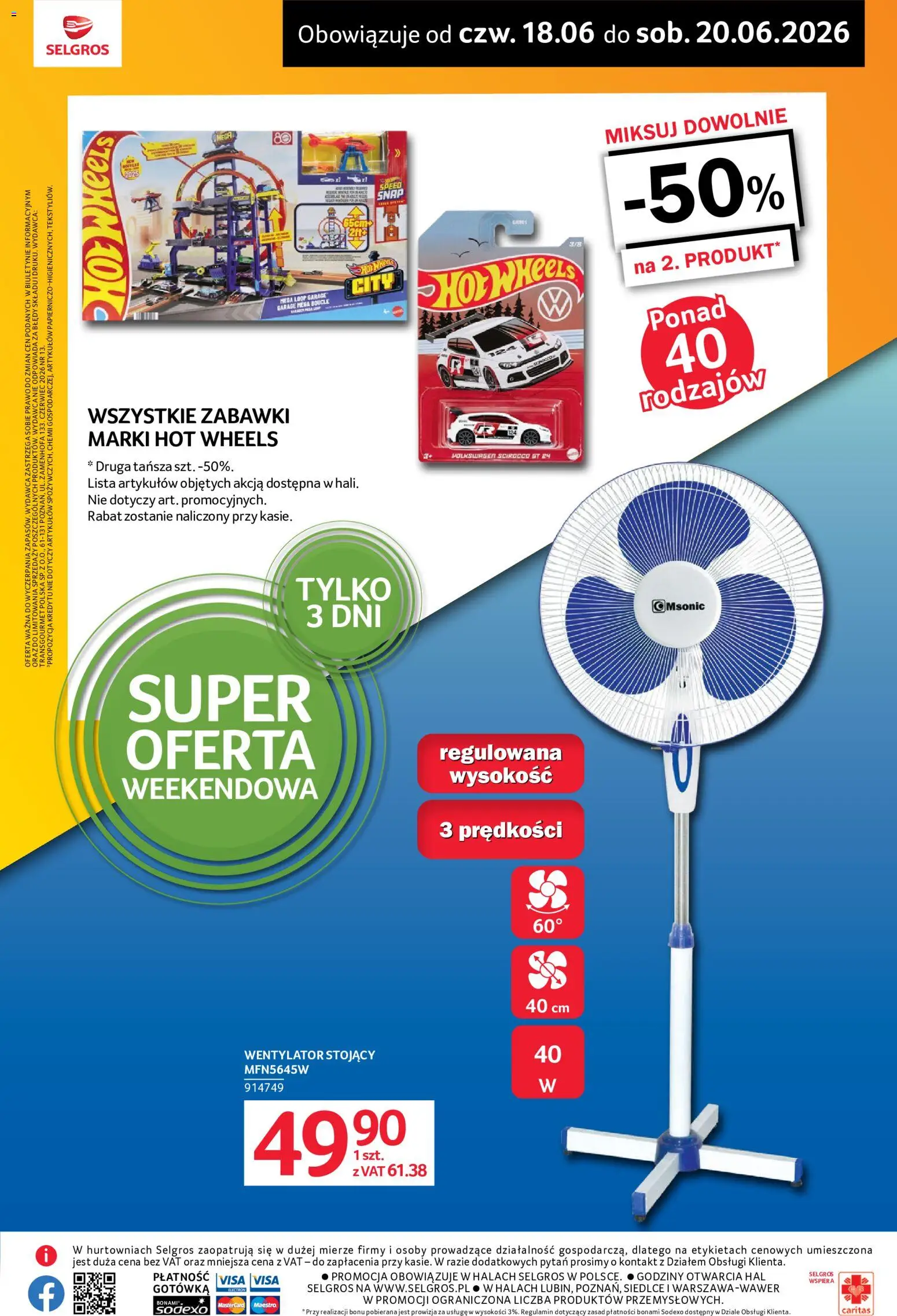 Selgros cash&carry gazetka - Oferta weekendowa od 18.06.2026 | Strona: 2 | Produkty: Wentylator