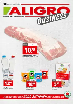 Aligro aktionen Business Schlieren, Gossau SG, Frauenfeld, Rapperswil-Jona, Sargans, Bern ab 14.09.2026 gültig
