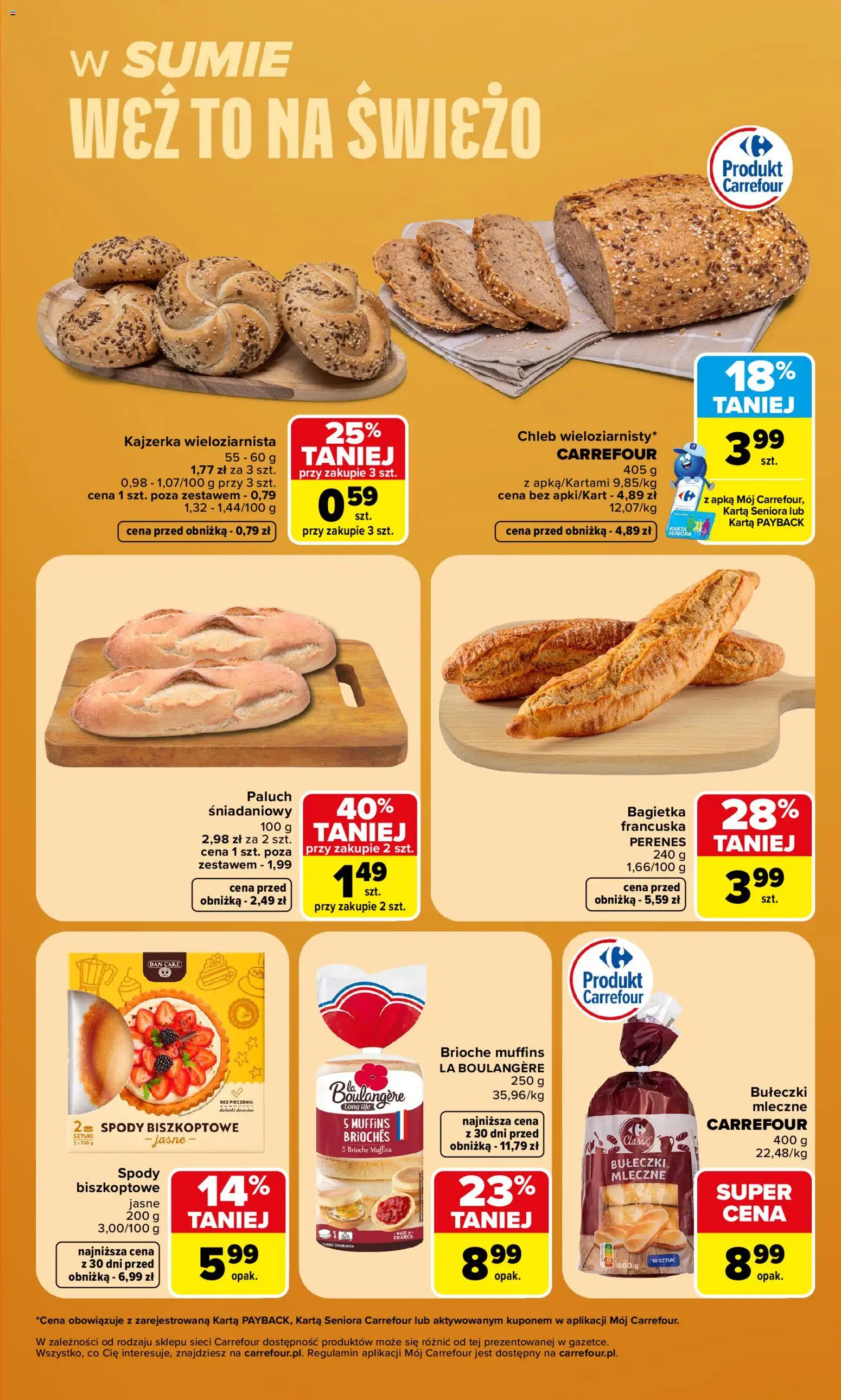 Carrefour gazetka - Weź to na świeżo od 13.07.2026 | Strona: 5 | Produkty: Karta, Bagietka, Chleb