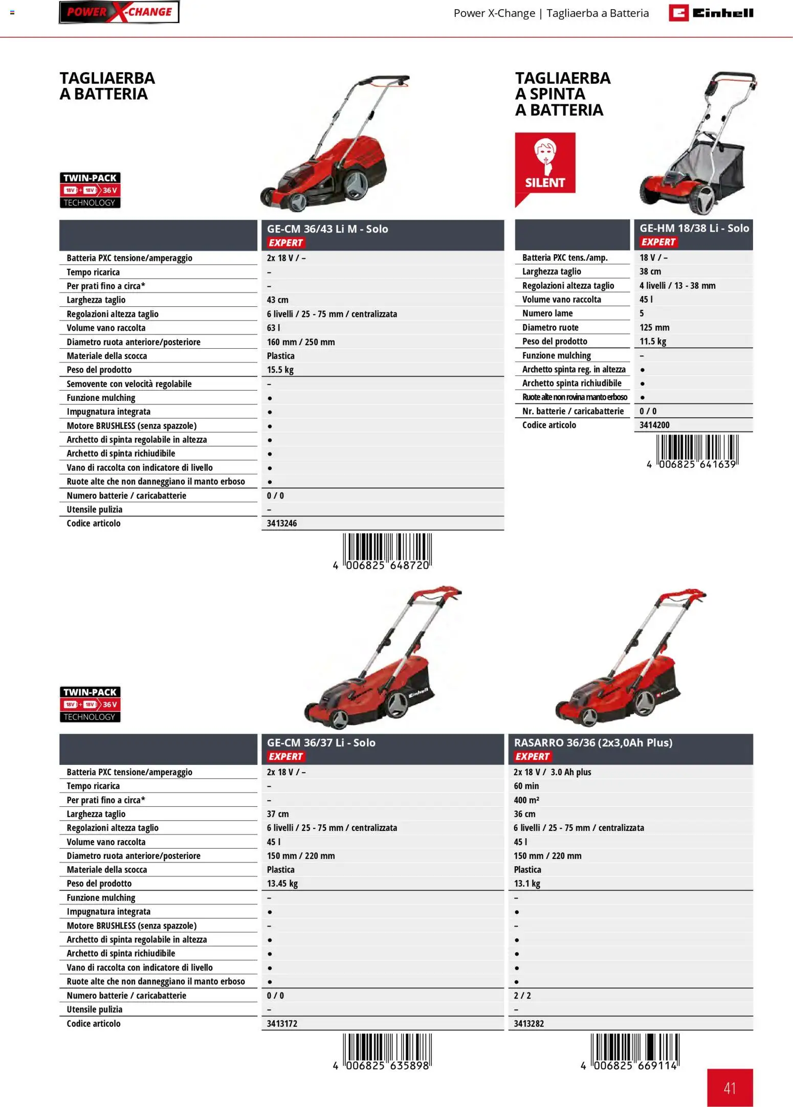 Volantino Einhell del 02/03/2026 | Pagina: 43 | Prodotti: Taglio, Batteria, Batterie, Caricabatterie