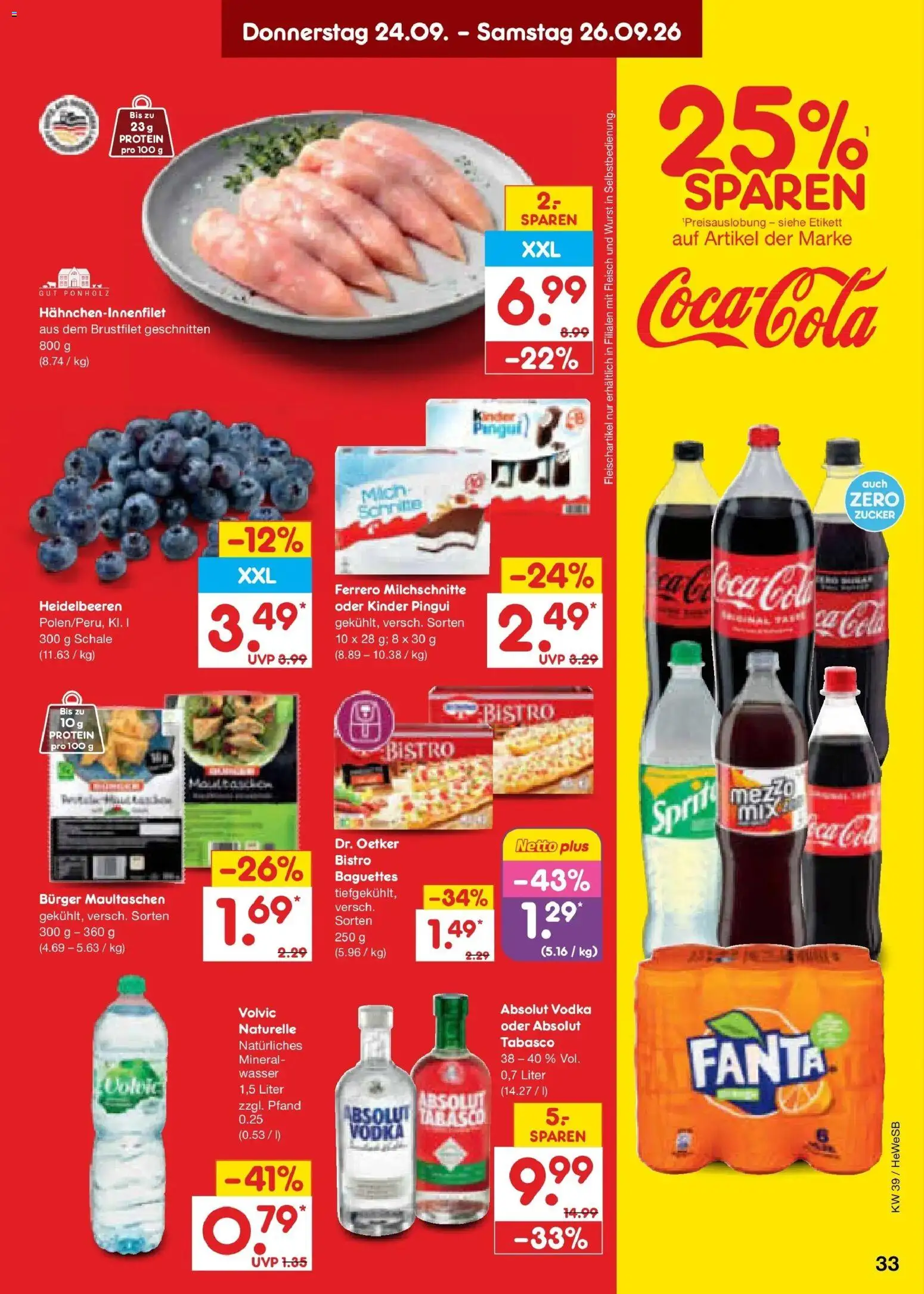 Netto Marken-Discount Prospekt Hamburg – gültig ab 21.09.2026 | Seite: 47 | Produkte: Fanta, Burger, Vodka, Maultaschen