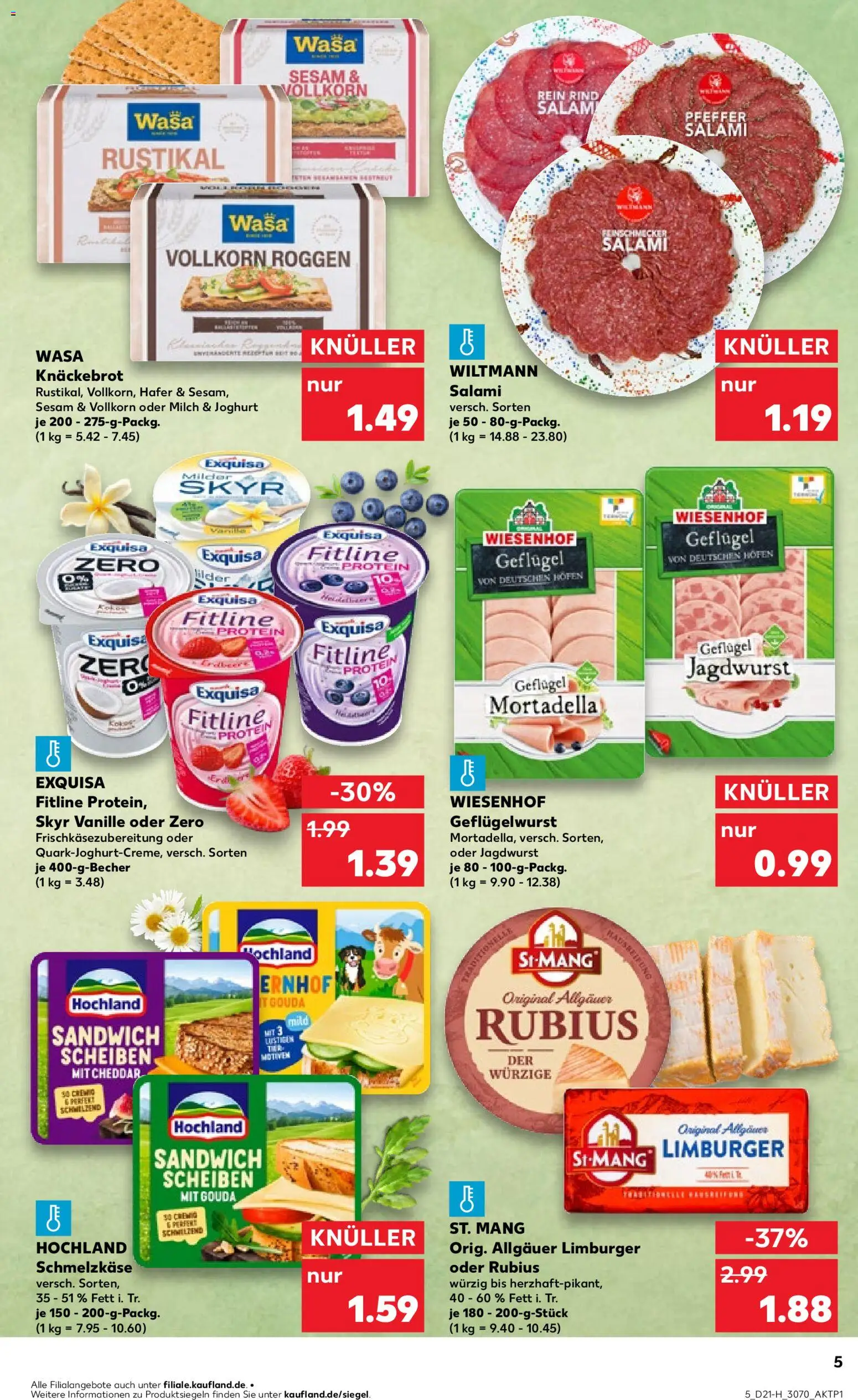 Kaufland Prospekt Leipzig	 – gültig ab 21.05.2026 | Seite: 5 | Produkte: Gouda, Skyr, Exquisa, Salami