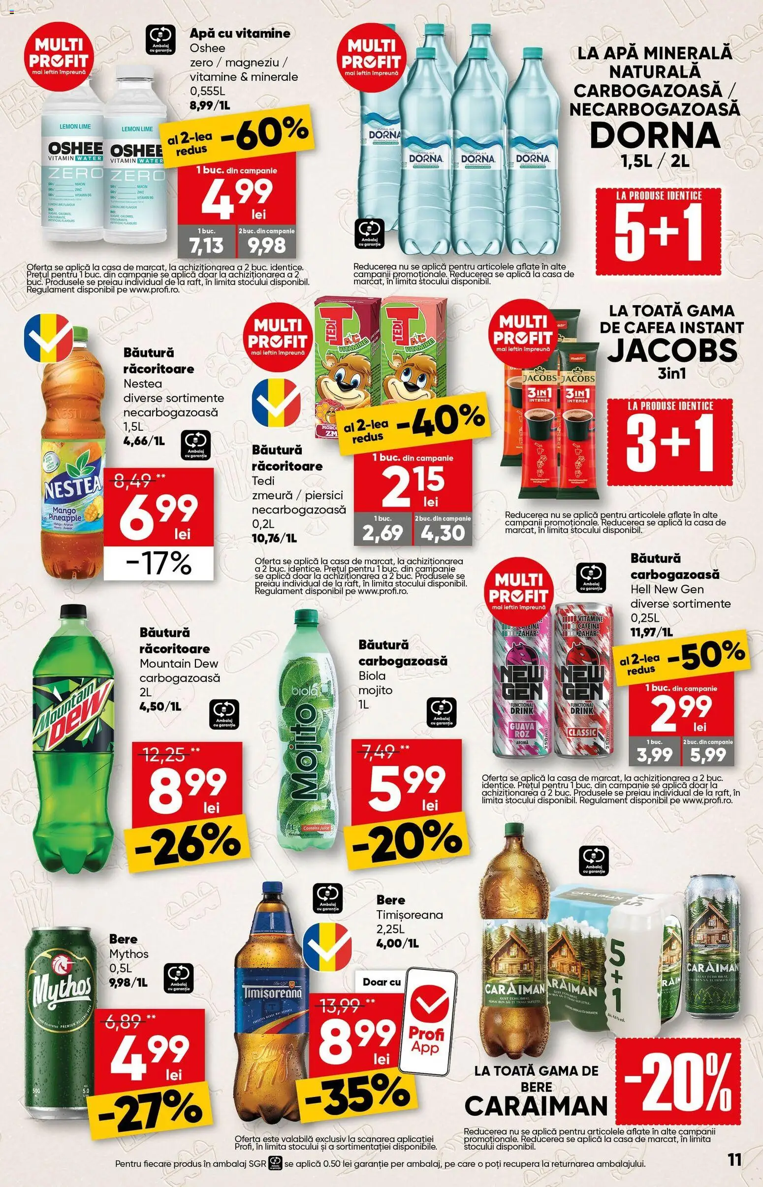 Noul catalog Profi – valabil de la 18.02.2026 | Pagină: 11 | Produse: Köpek çiti, Bere, Apă, Mango