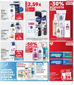 Kaufland HR akciós újság - amely érvényes a következő dátumtól: 2026.09.30. | Oldal: 29 | Termékek: Pantene, Nivea, Sampon, Gél