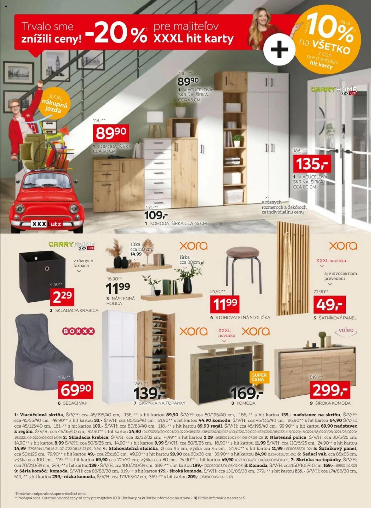 Nové XXXLutz akcie – leták je platný od 06.07.2026 | Strana: 8 | Produkty: Sedací vak, Skrinka, Komoda