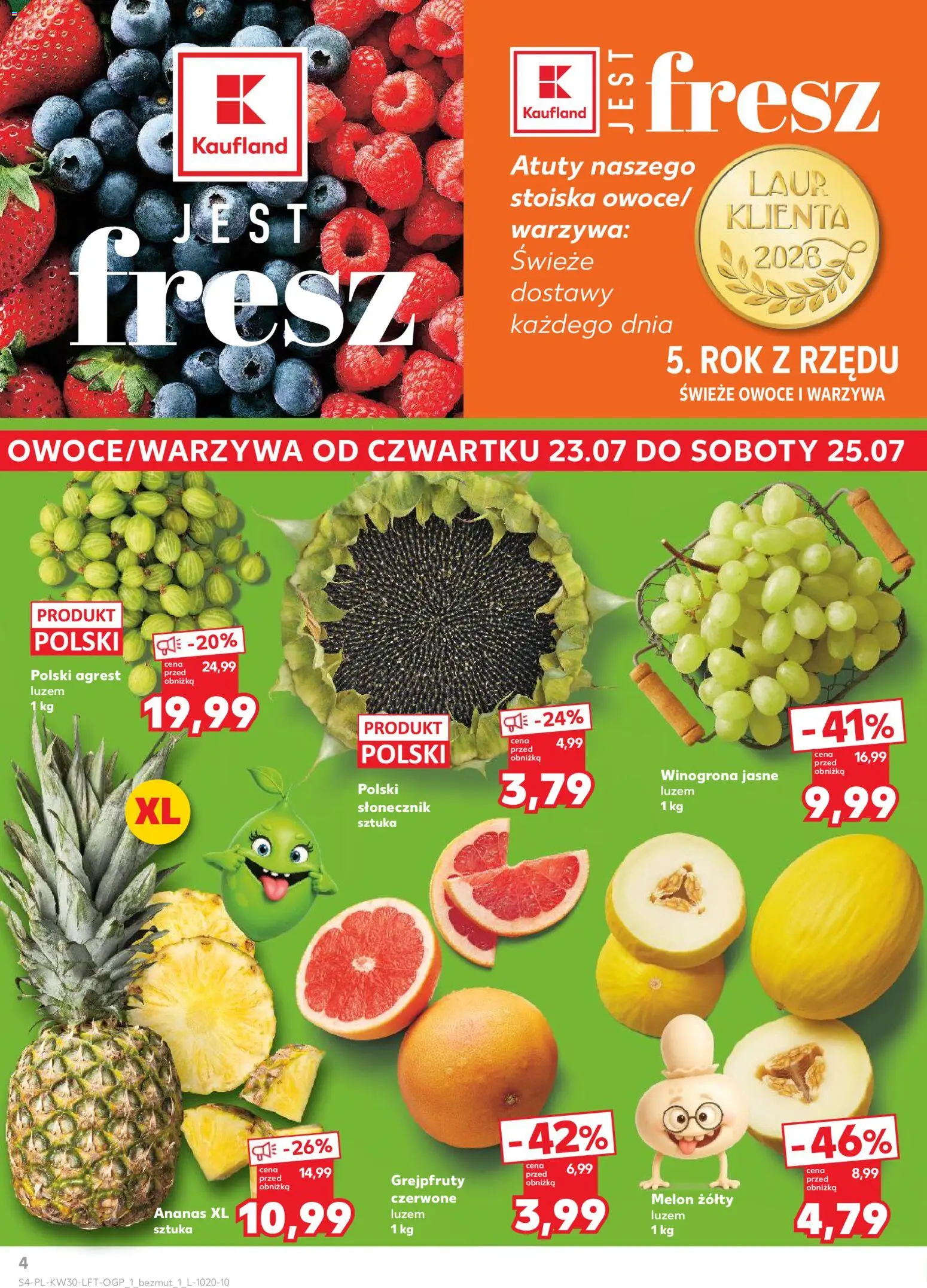 Kaufland Polsko leták od 23.07.2026 | Strana: 4 | Produkty: Ananas