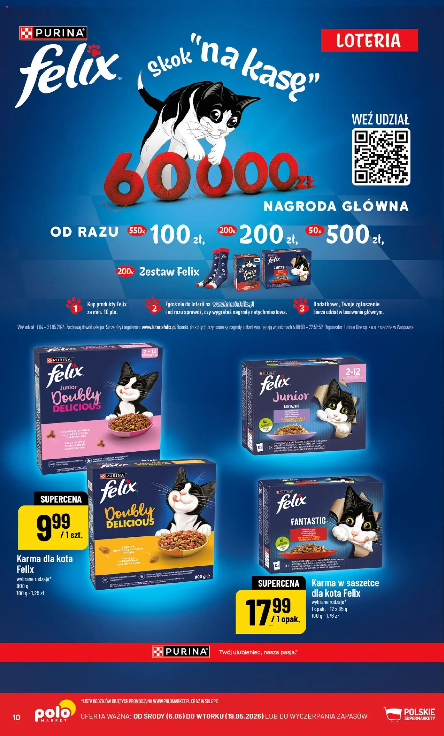 POLOmarket gazetka - Pet Food od 06.05.2026 | Strona: 10 | Produkty: Karma dla kota