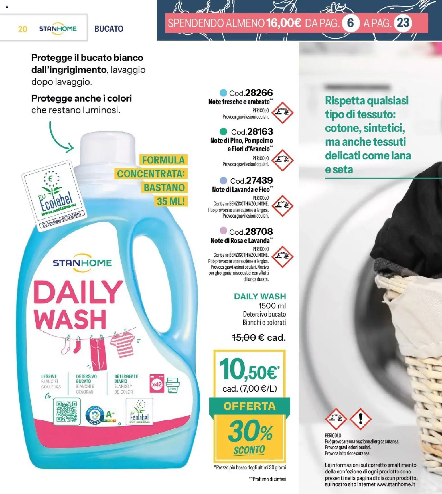Volantino Stanhome del 20/10/2026 | Pagina: 20 | Prodotti: Vegan, Scarpe, Gel detergente, Basso