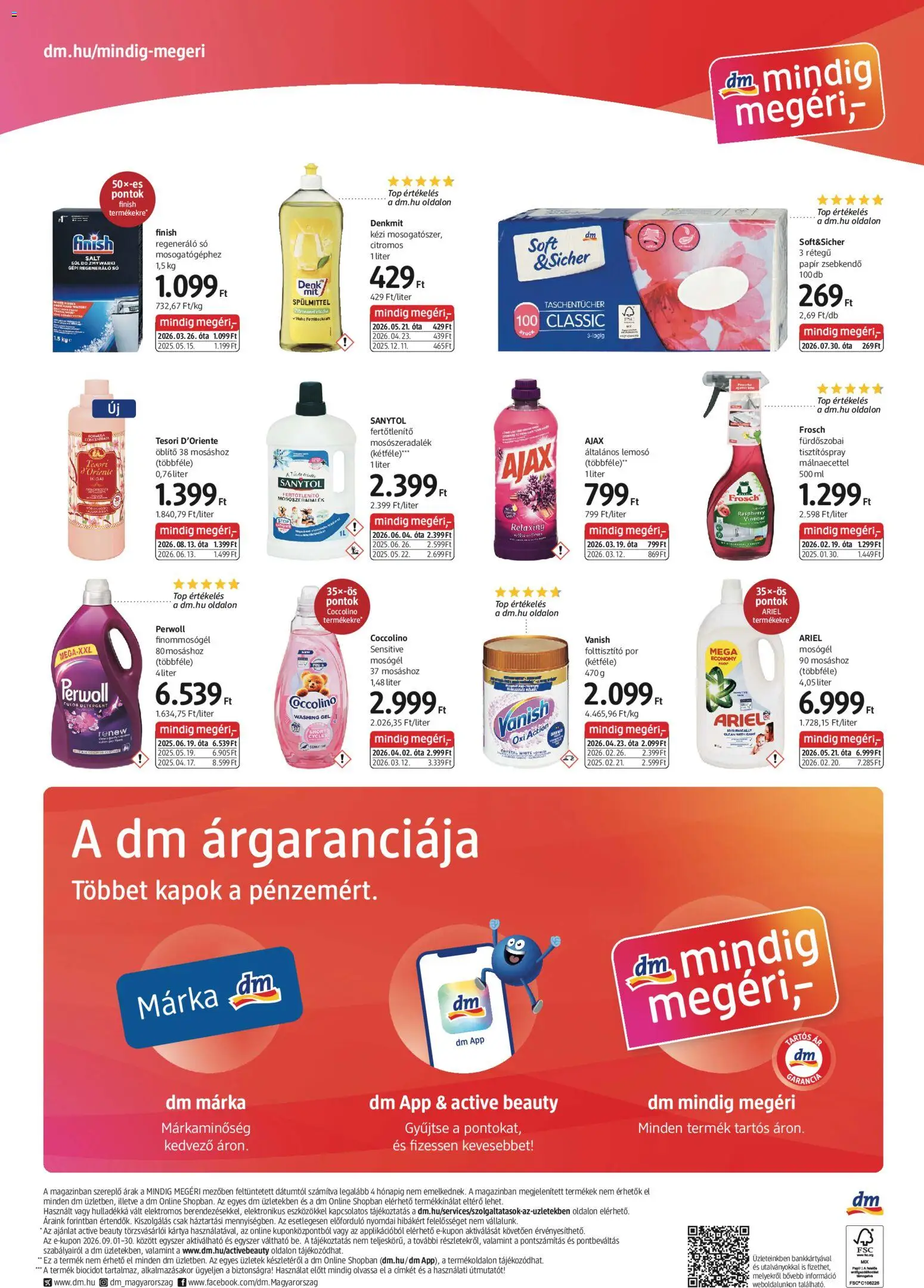 DM Drogerie Markt akciós ujság - amely érvényes a következő dátumtól: 2026.09.17. | Oldal: 4 | Termékek: Ariel, Coccolino, Öblítő, Folttisztító