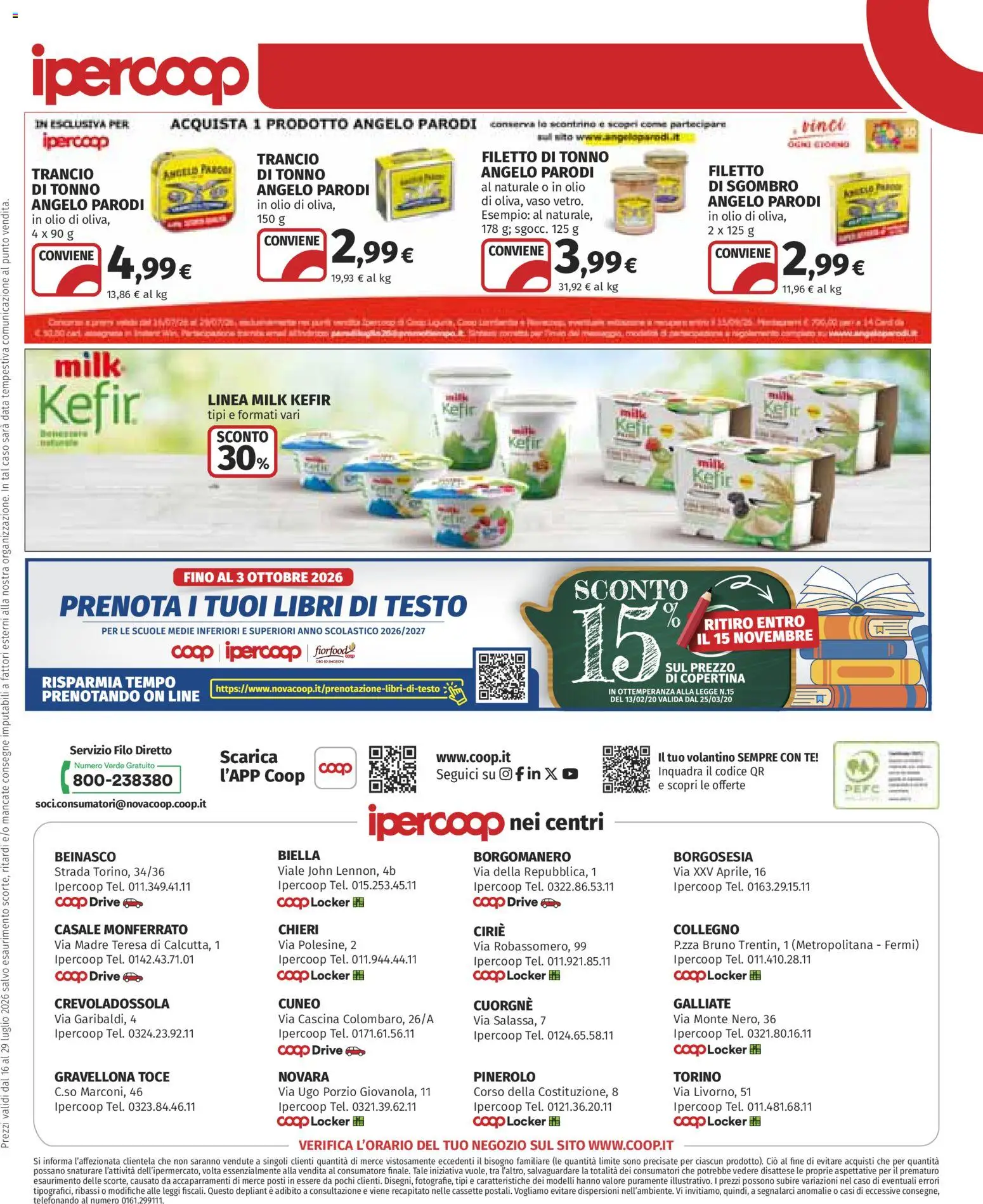 Volantino Ipercoop del 16/07/2026 | Pagina: 40 | Prodotti: Olio, Data, Sgombro, Vaso