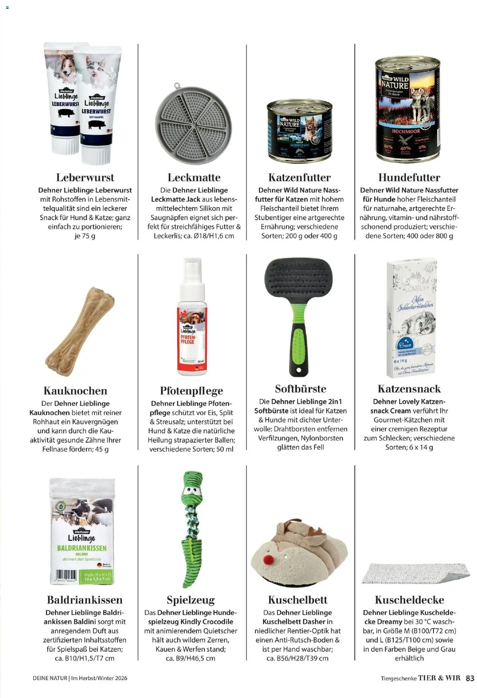 Dehner Magazine HERBST/WINTER 2026 gültig ab 09.10.2026 | Seite: 83 | Produkte: Duft, Hundefutter