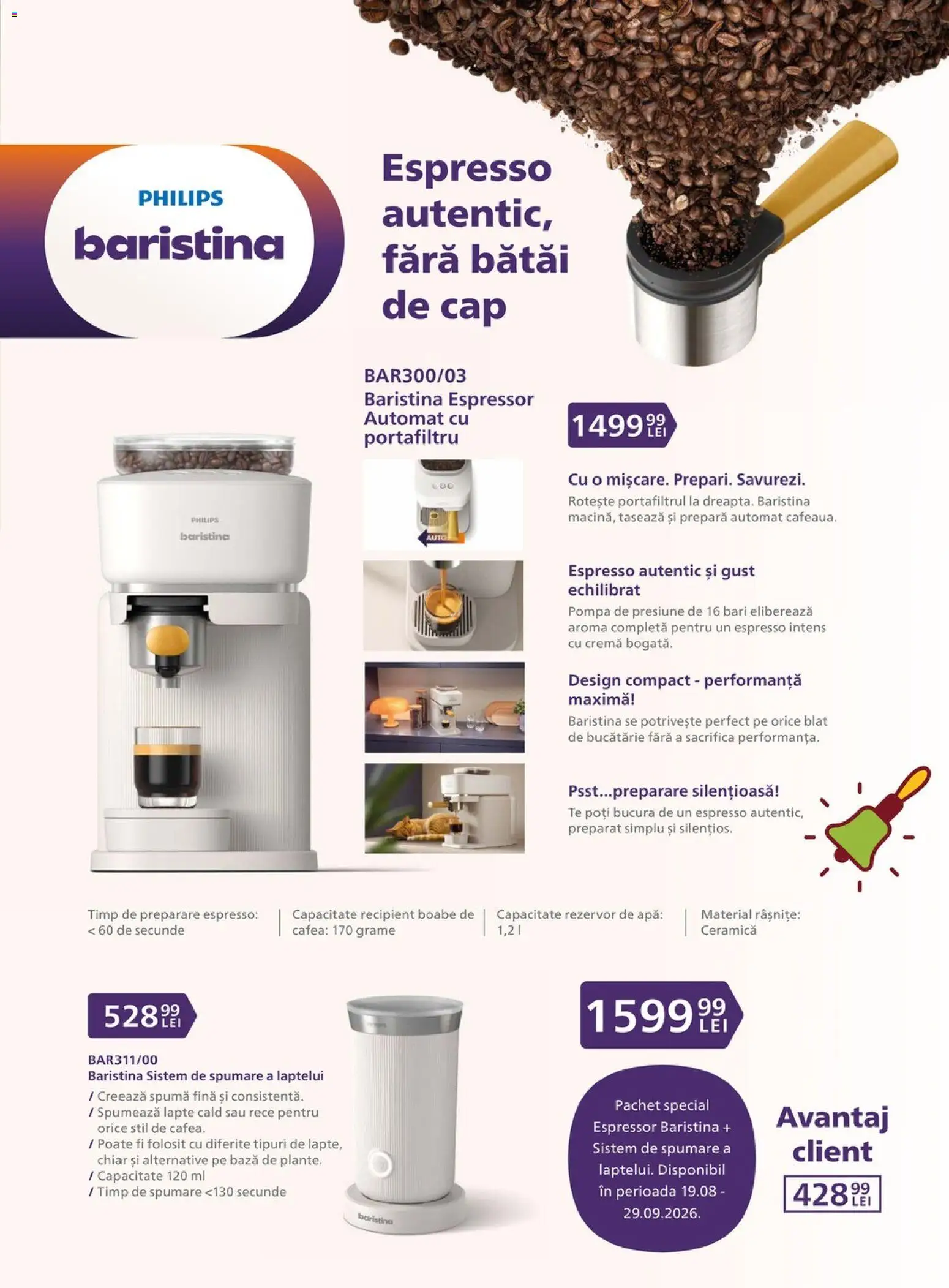Noul catalog Carrefour – valabil de la 19.08.2026 | Pagină: 3 | Produse: Espressor, Lapte, Cremă, Apă