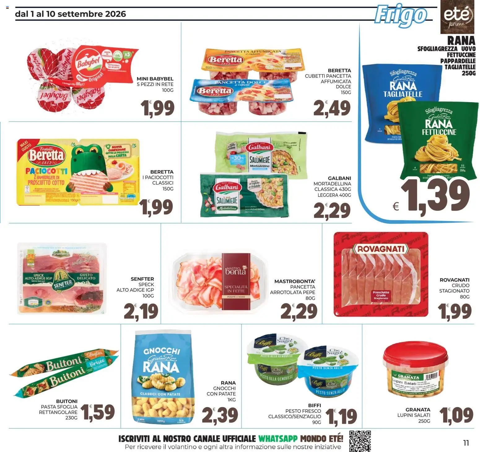 Volantino Eté del 01/09/2026 | Pagina: 11 | Prodotti: Lupini, Prosciutto, Aglio, Specialità