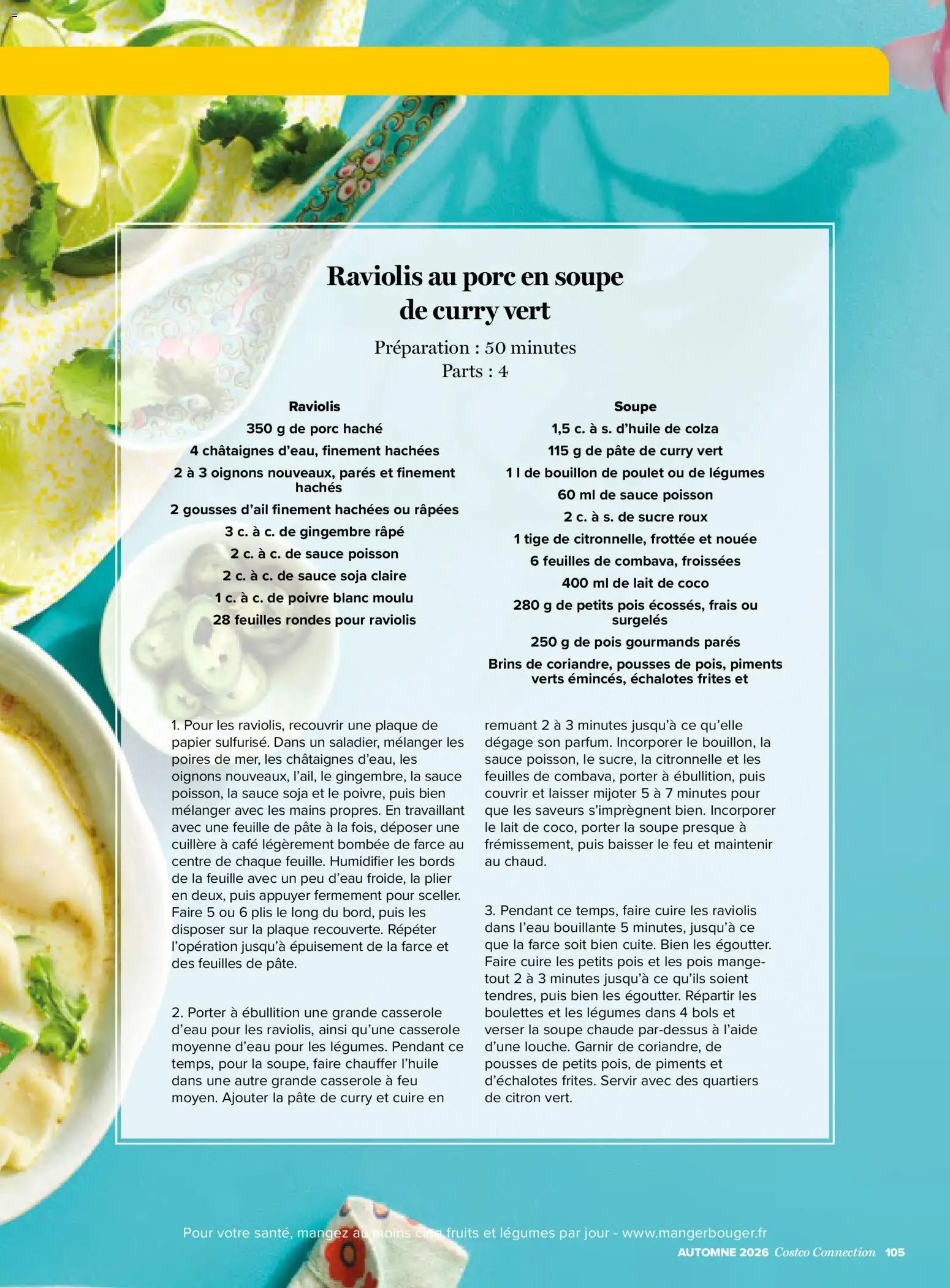 {H1} | Page: 105 | Produits: Petits pois, Sucre roux, Fruits, Poires
