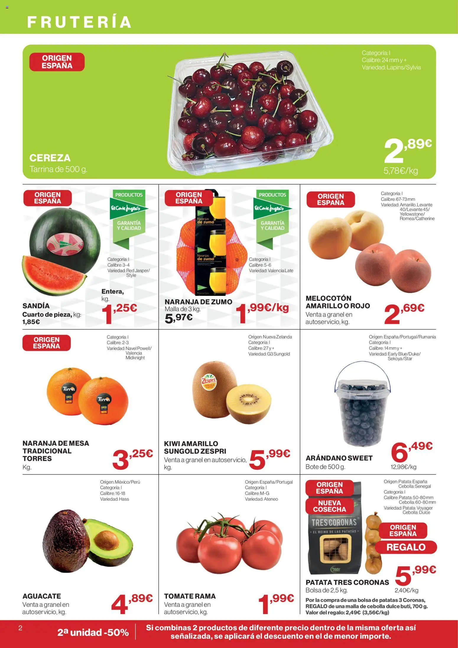 Supercor folleto │ válido desde el 18.06.2026 | Página: 2 | Productos: Naranjas, Kiwi, Sandía, Mesa