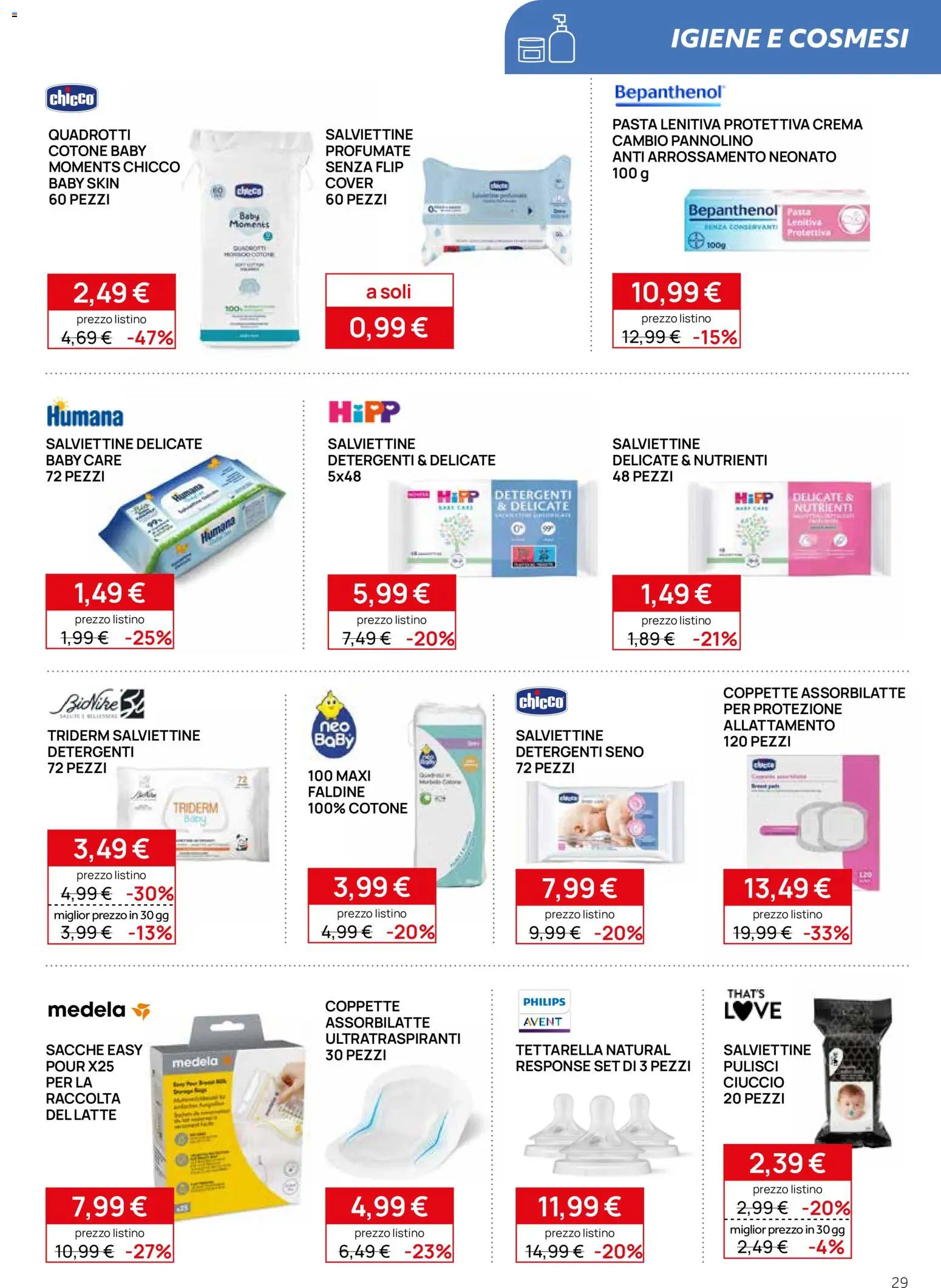 Volantino Prenatal del 20/08/2026 | Pagina: 29 | Prodotti: Crema, Latte, Pasta