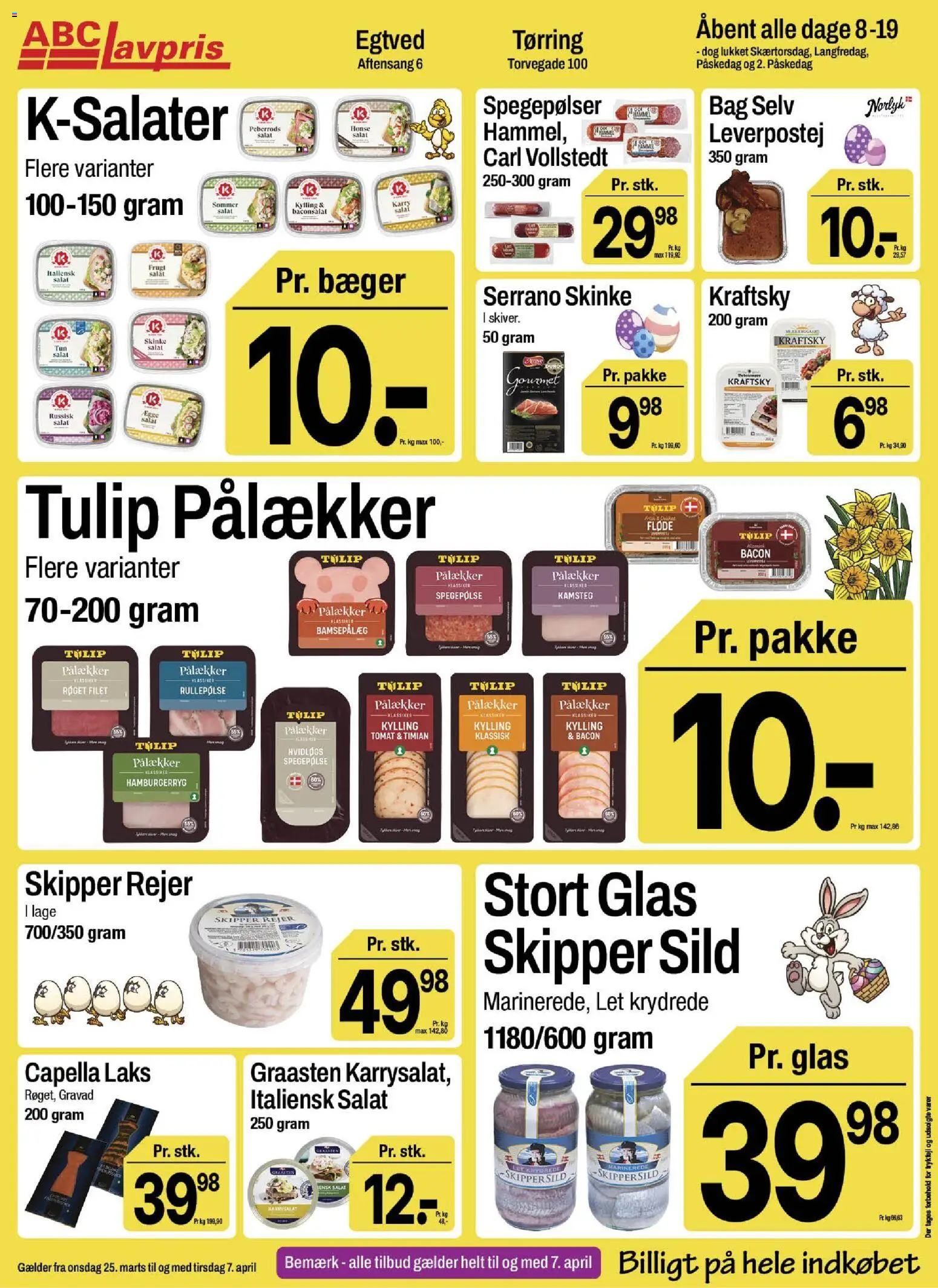 Abc Lavpris tilbudsavis – gyldig fra 25.03.2026 | Side: 3 | Produkter: Skinke, Spegepølse, Rullepølse, Russisk salat