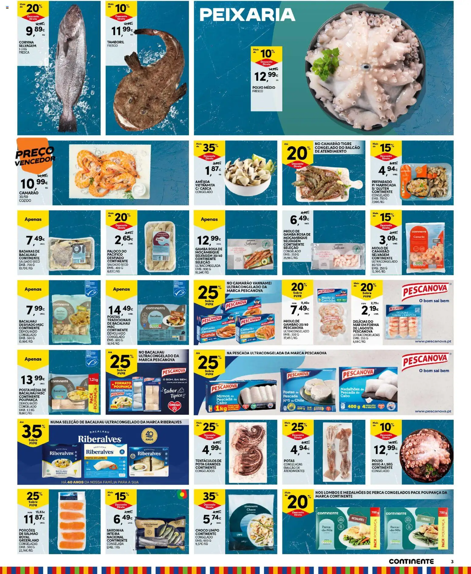 Continente Madeira │ válido de 21.04.2026 | Página: 3 | Produtos: Bacalhau, Pescada, Polvo, Pescada do cabo