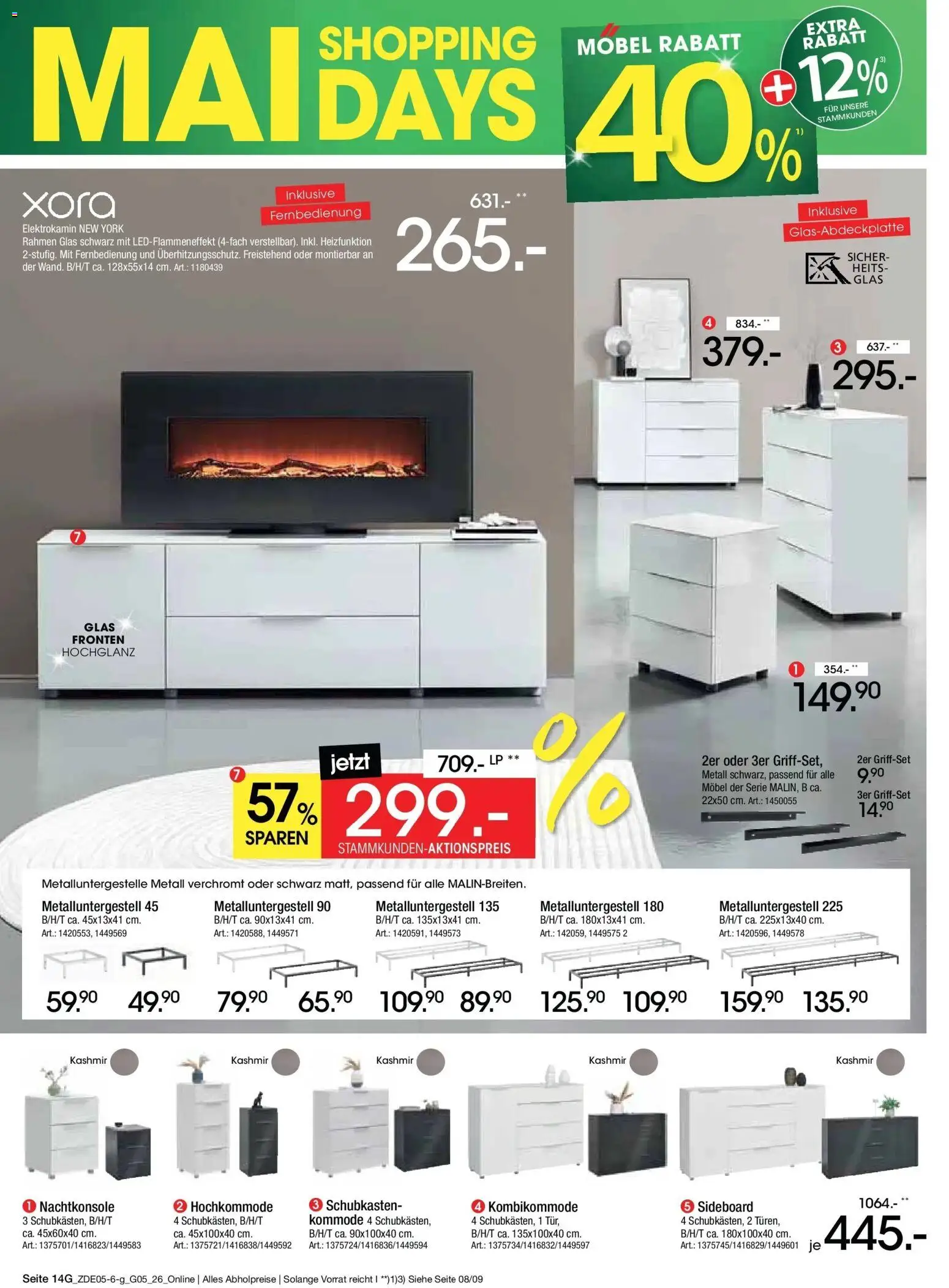 Zurbrüggen MaiDays Shopping – gültig ab 08.05.2026 | Seite: 40 | Produkte: Sideboard, Kommode