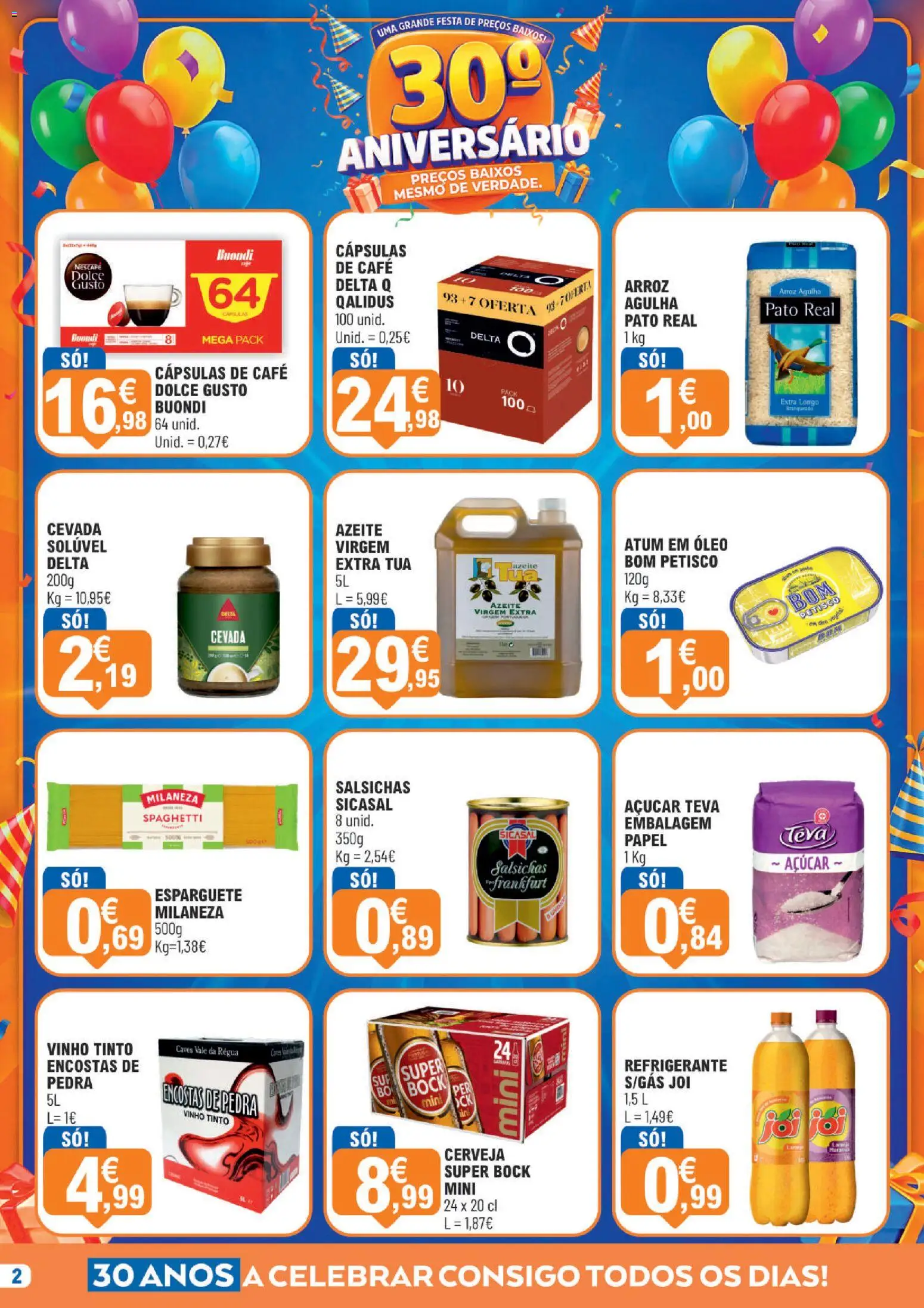E.Leclerc folheto Aniversário Alimentar Lamego │ válido de 15/10/2026 | Página: 2 | Produtos: Azeite, Cerveja, Açúcar, Salsichas