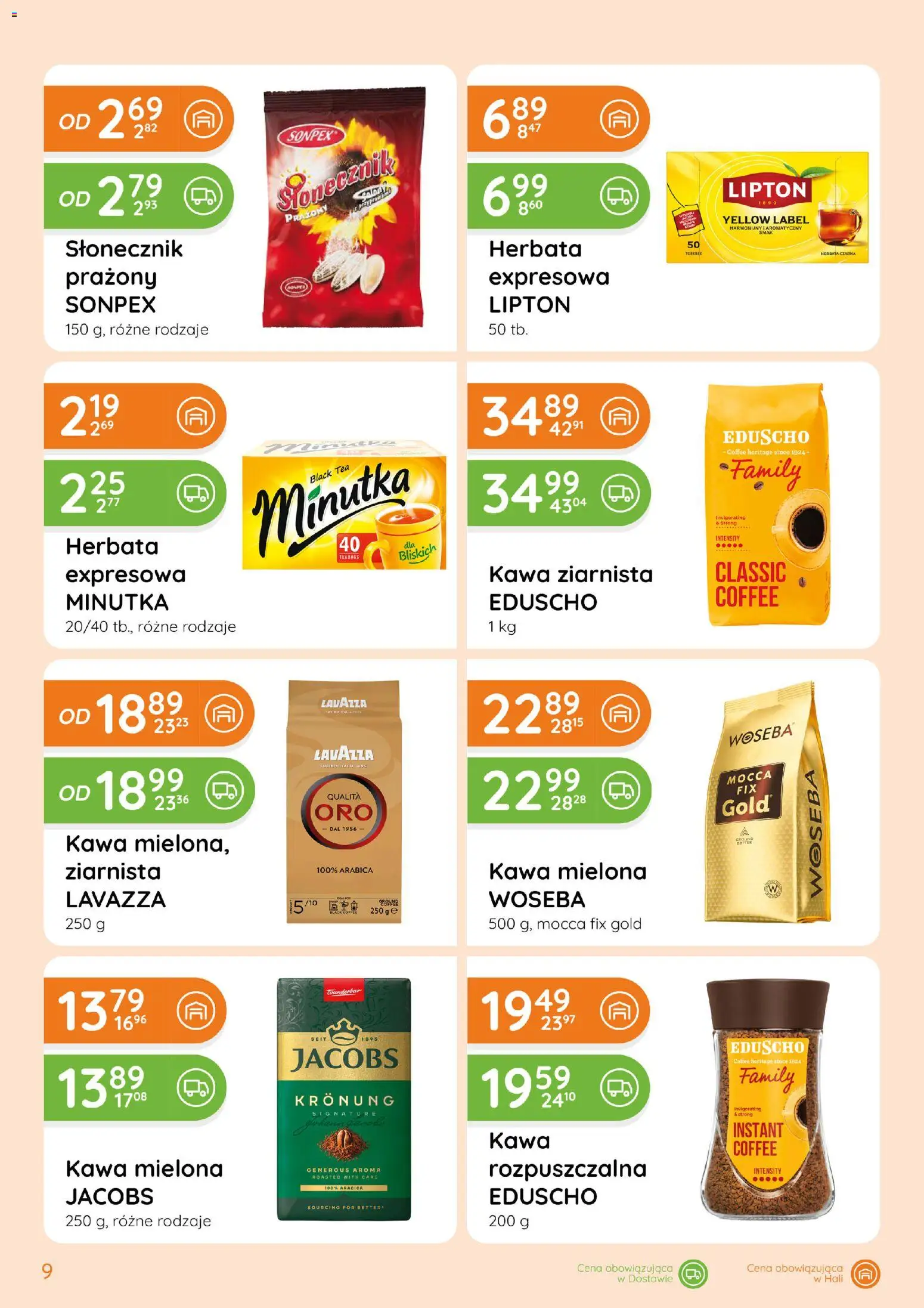Eurocash gazetka - Ofensywa Spożywcza od 17.09.2026 | Strona: 9 | Produkty: Jacobs, Kawa ziarnista, Lavazza, Kawa