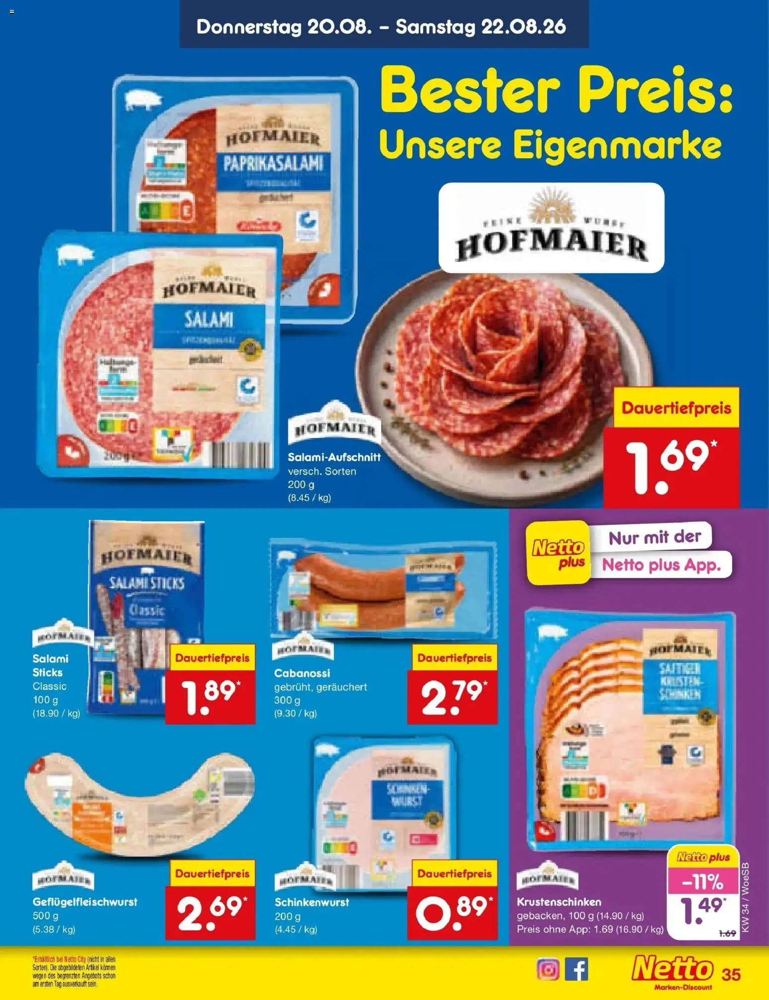Netto Marken-Discount Prospekt Gemmingen – gültig ab 17.08.2026 | Seite: 53 | Produkte: Salami, Schinken