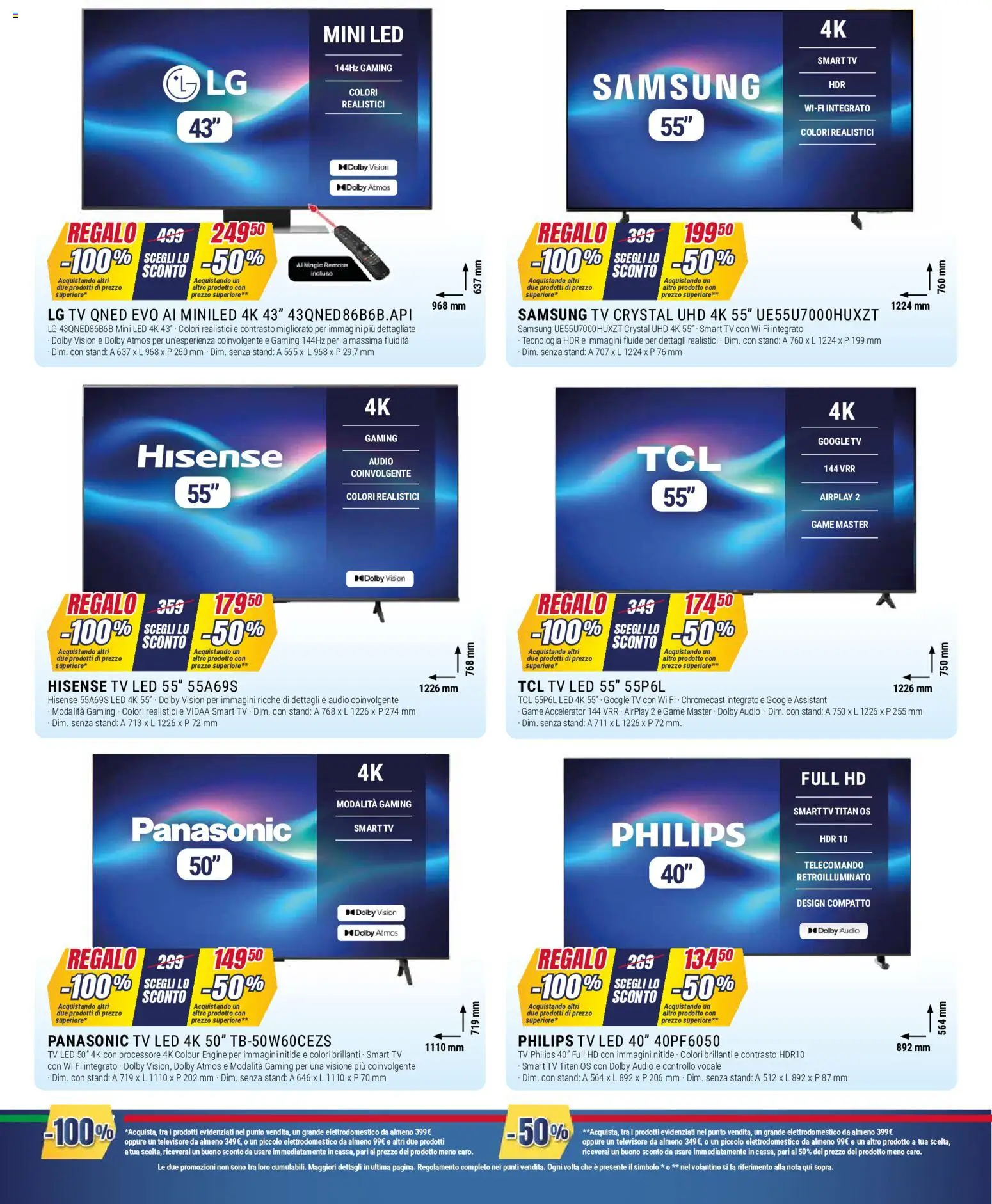 Volantino Trony del 29/10/2026 | Pagina: 6 | Prodotti: Tv samsung, smart TV, TV, Samsung
