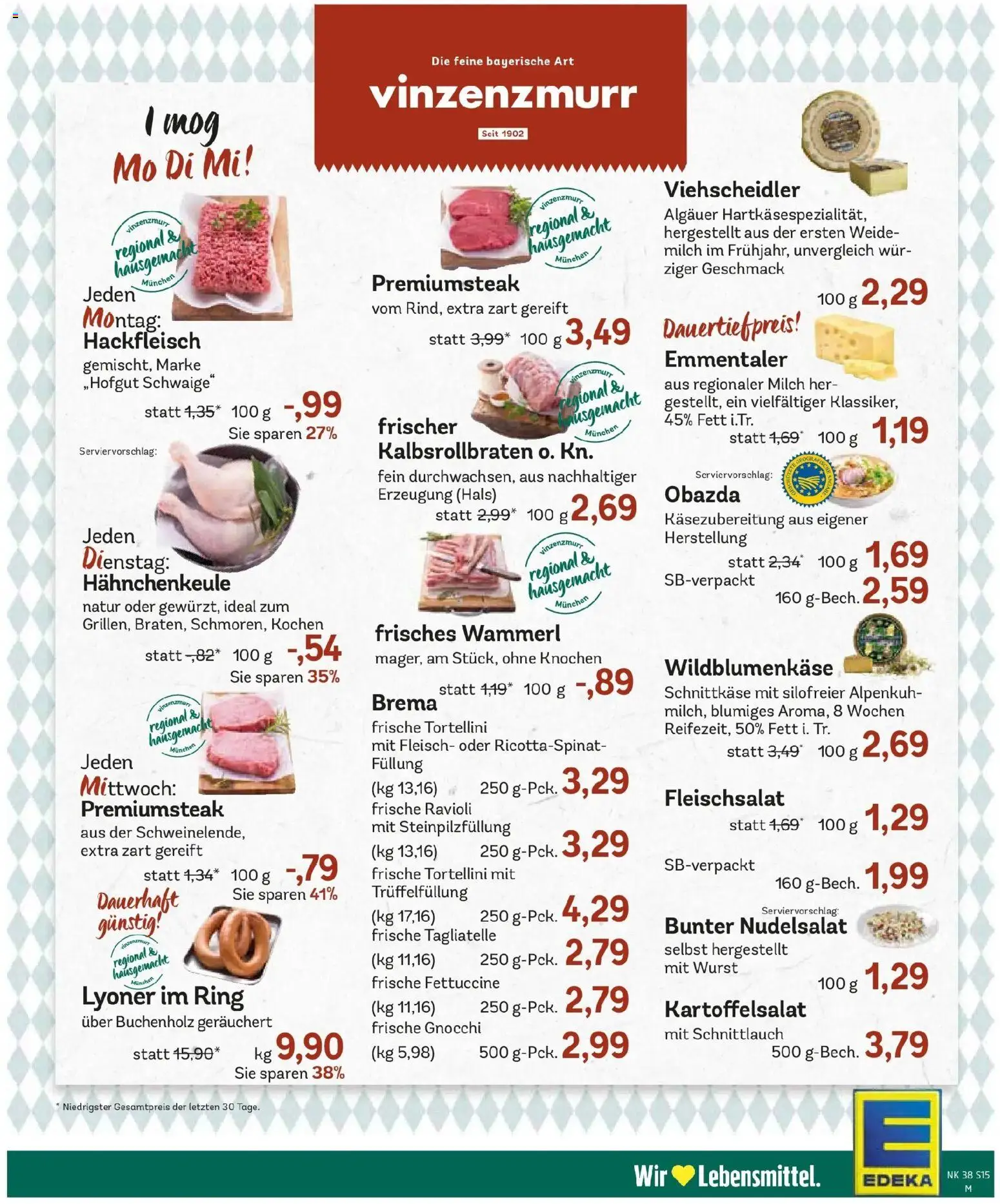 Edeka Prospekt Haar (ab 14.09.2026) » Angebote Online | Seite: 17 | Produkte: Gnocchi, Milch, Fleisch, Hackfleisch