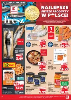 Pogląd oferty "BLUE BAY, DORSZ, ATLANTYCKI, filet bez skóry, 100 g, Dorsz atlantycki filet bez skóry 100 g" - ważna od 24.09.2026 | Strona: 36 | Produkty: Dorsz, Łosoś, Ryby, Koreczki śledziowe