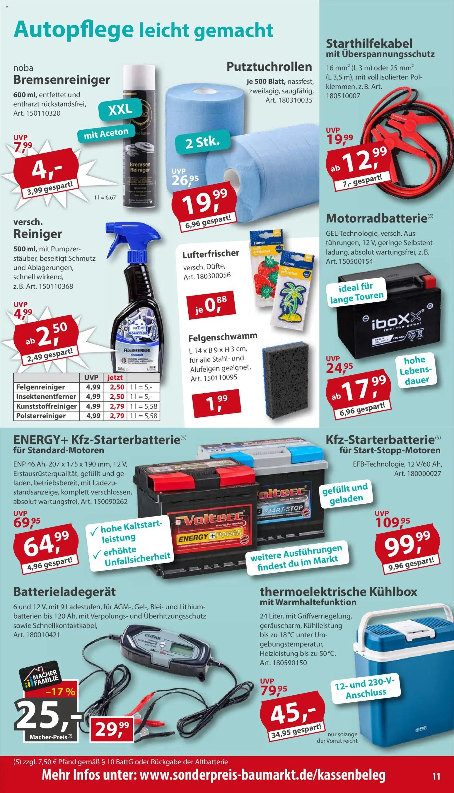 Sonderpreis Baumarkt Prospekt – gültig ab 12.09.2026 | Seite: 11 | Produkte: Batterien, Energy, Überspannungsschutz