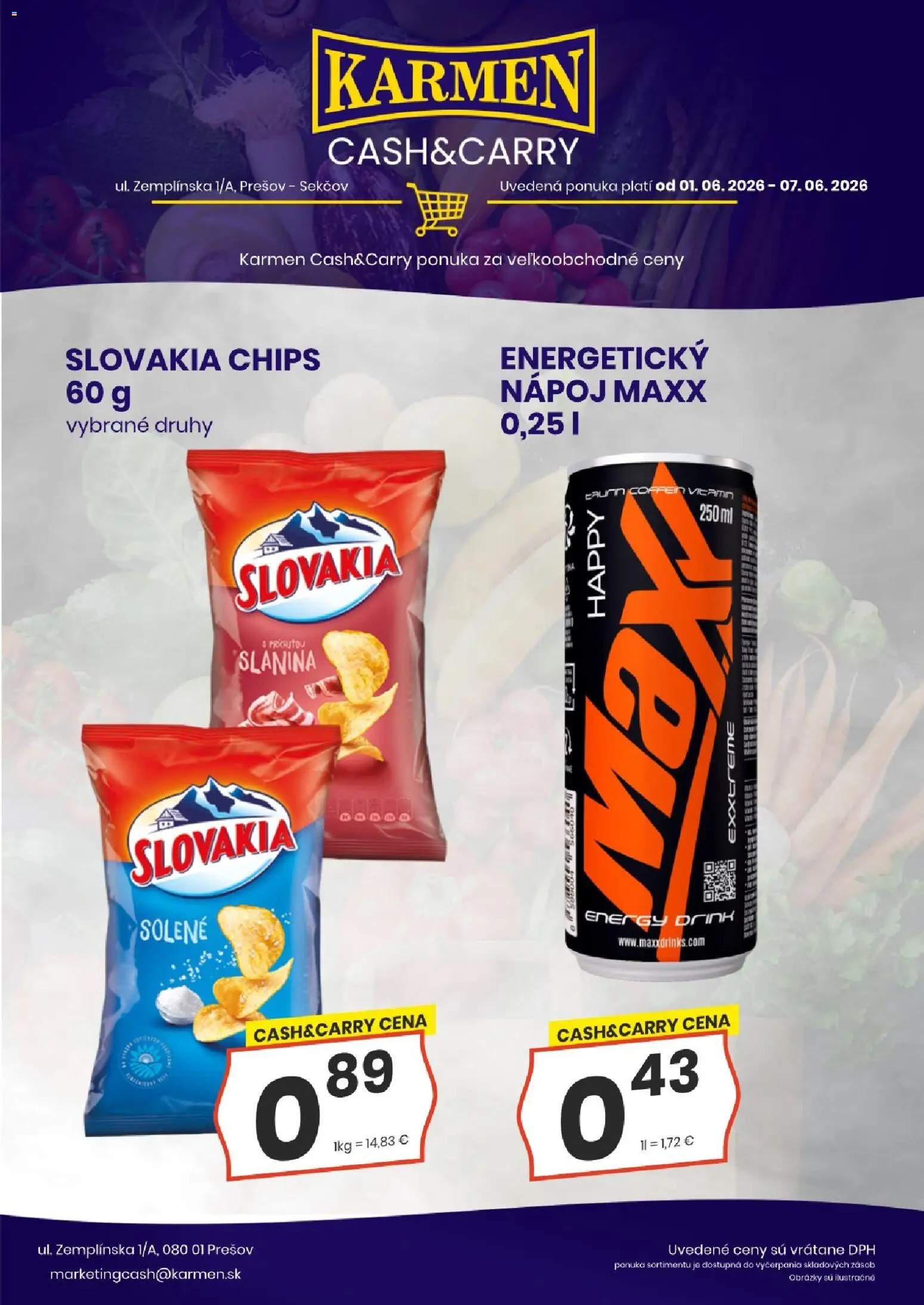 Nové KARMEN CBA akcie – leták je platný od 01.06.2026 | Strana: 3 | Produkty: Slanina