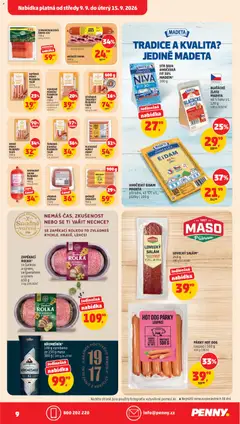 Náhled letáku SCHWARZWALDSKÁ ŠUNKA XXL, SCHWARZWALDSKÁ ŠUNKA XXL 250 g od 09.09.2026 | Strana: 9 | Produkty: Salám, Klobása, Eidam, Maso