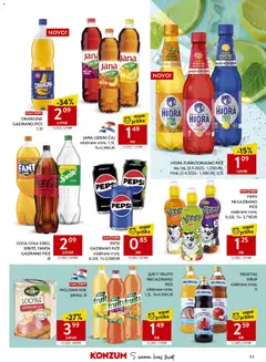 COCA COLA ZERO, SPRITE, FANTA, Gazirano piće, 2l - Pregled kataloga iz trgovine Konzum, vrijedi od 27.05.2026 | Stranica: 11 | Proizvodi: Pepsi, Sok, Čaj, Breskva
