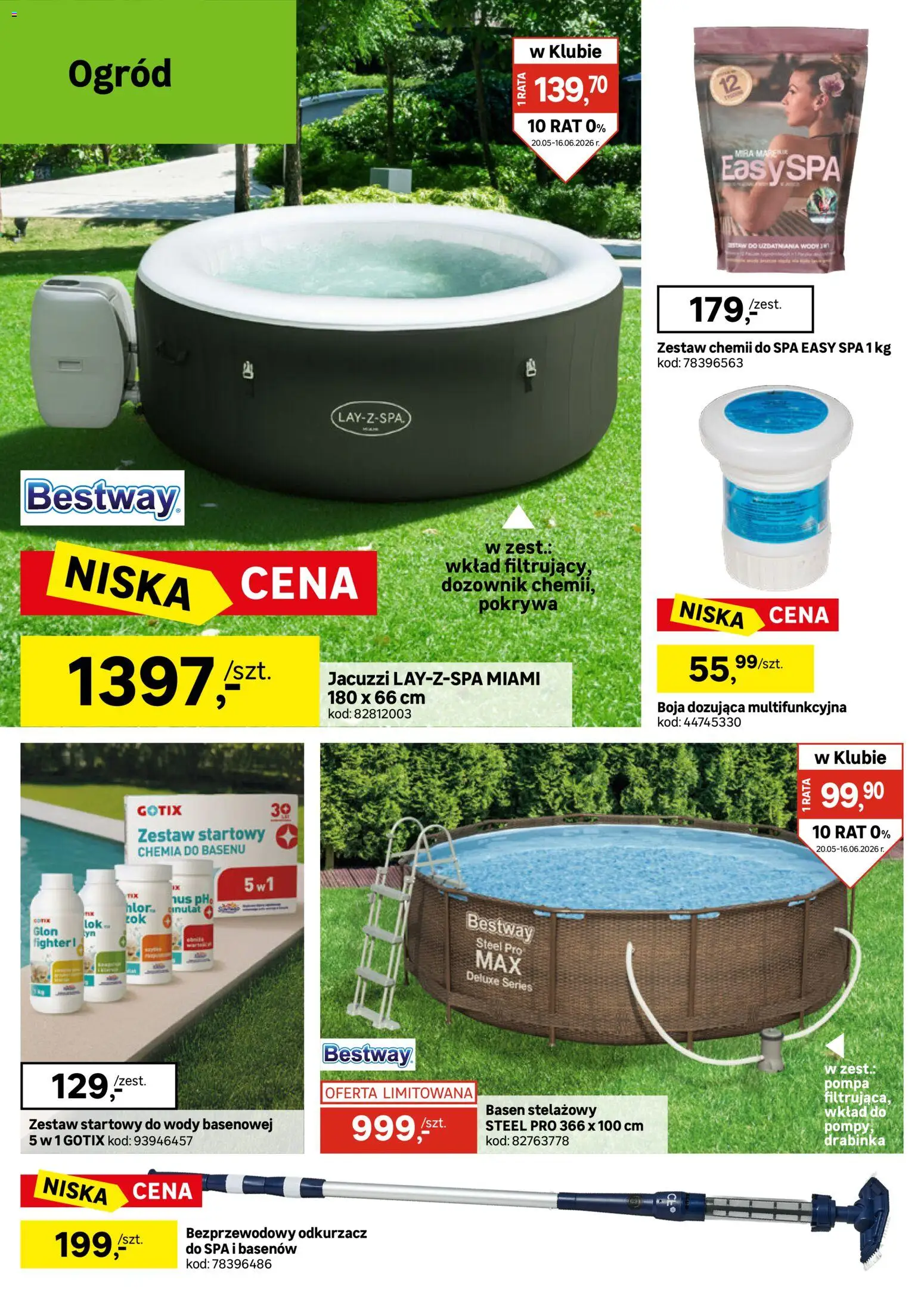 Leroy Merlin gazetka od 20.05.2026 | Strona: 4 | Produkty: Odkurzacz, Basen