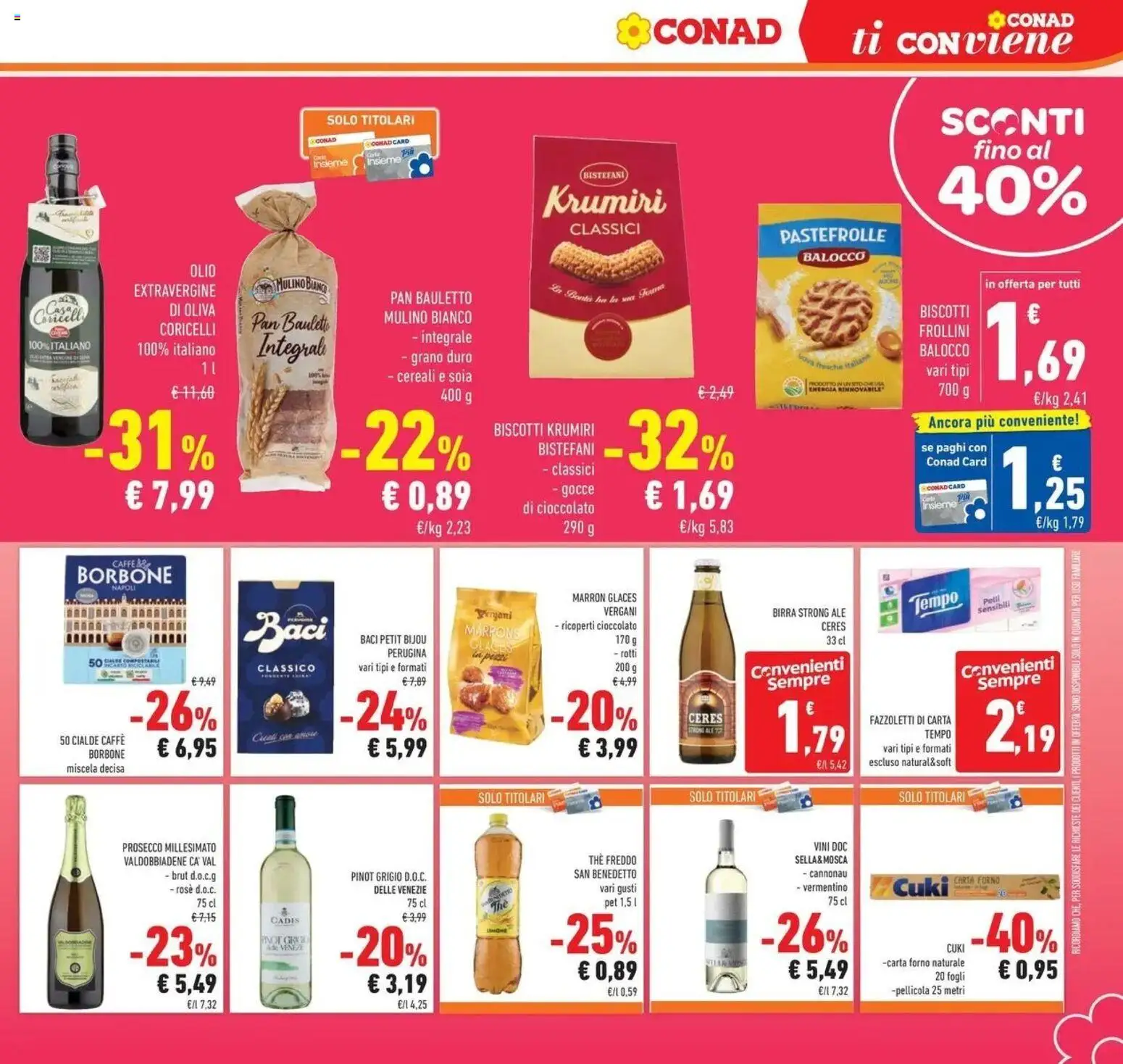 Volantino Conad del 21/10/2026 | Pagina: 33 | Prodotti: Cereali, Biscotti, Frollini, Borbone