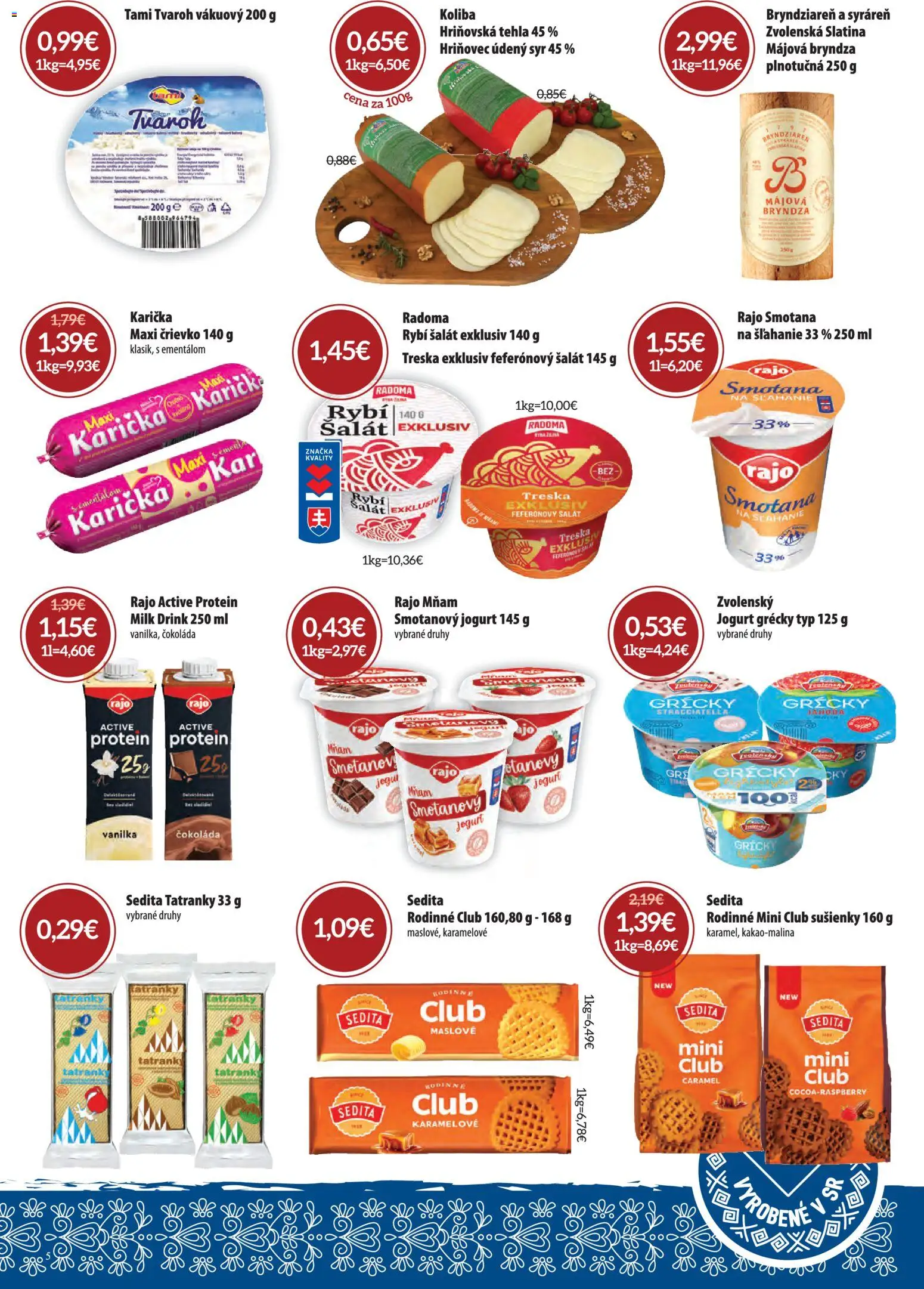 Nové Nitrazdroj akcie – leták je platný od 07.05.2026 | Strana: 5 | Produkty: Jogurt, Bryndza, Čokoláda, Šalát
