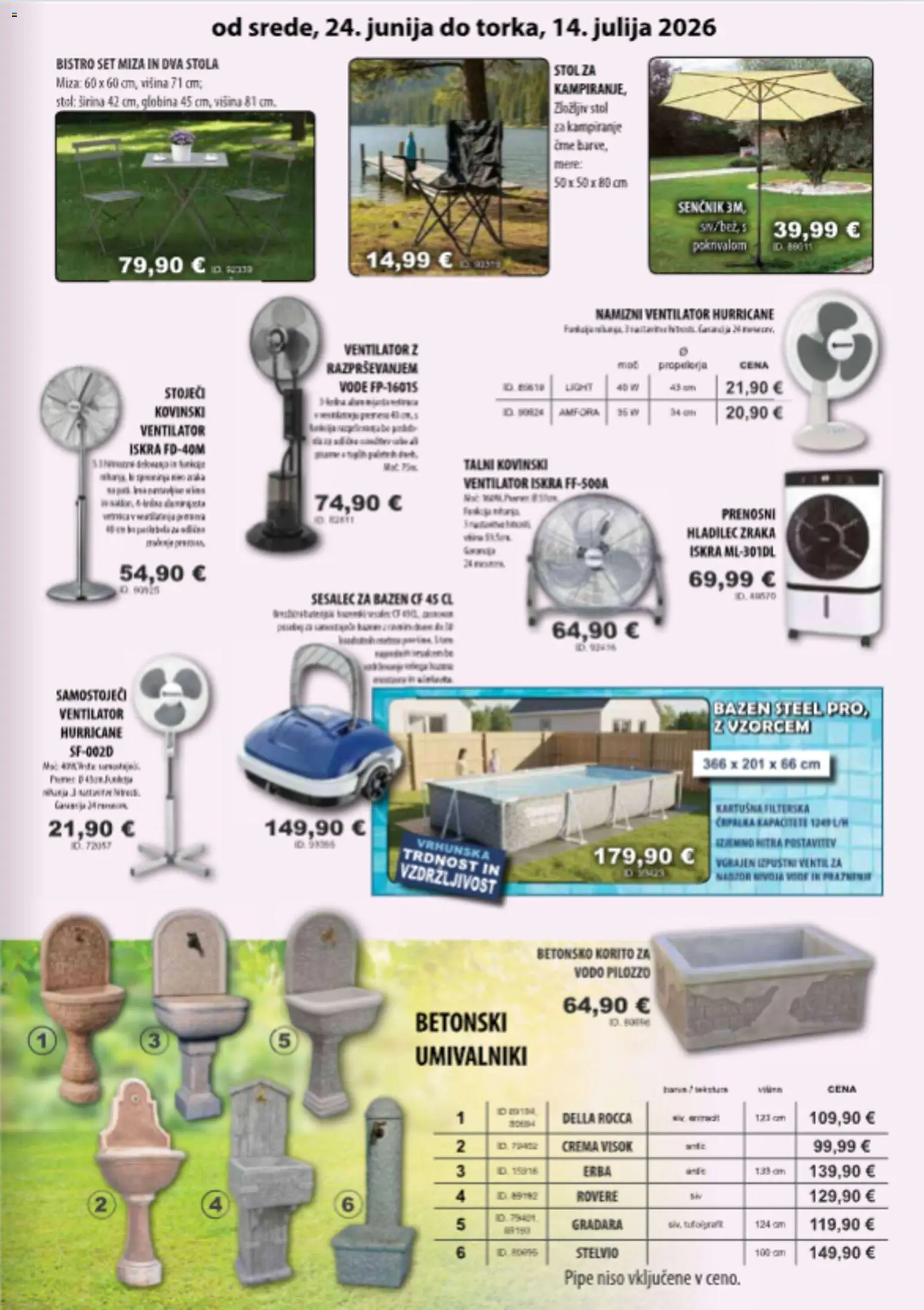 Novi Živex katalog ponudbe – veljaven od 24.06.2026 | Stran: 11 | Izdelki: Sesalec, Ventilator, Miza, Stol