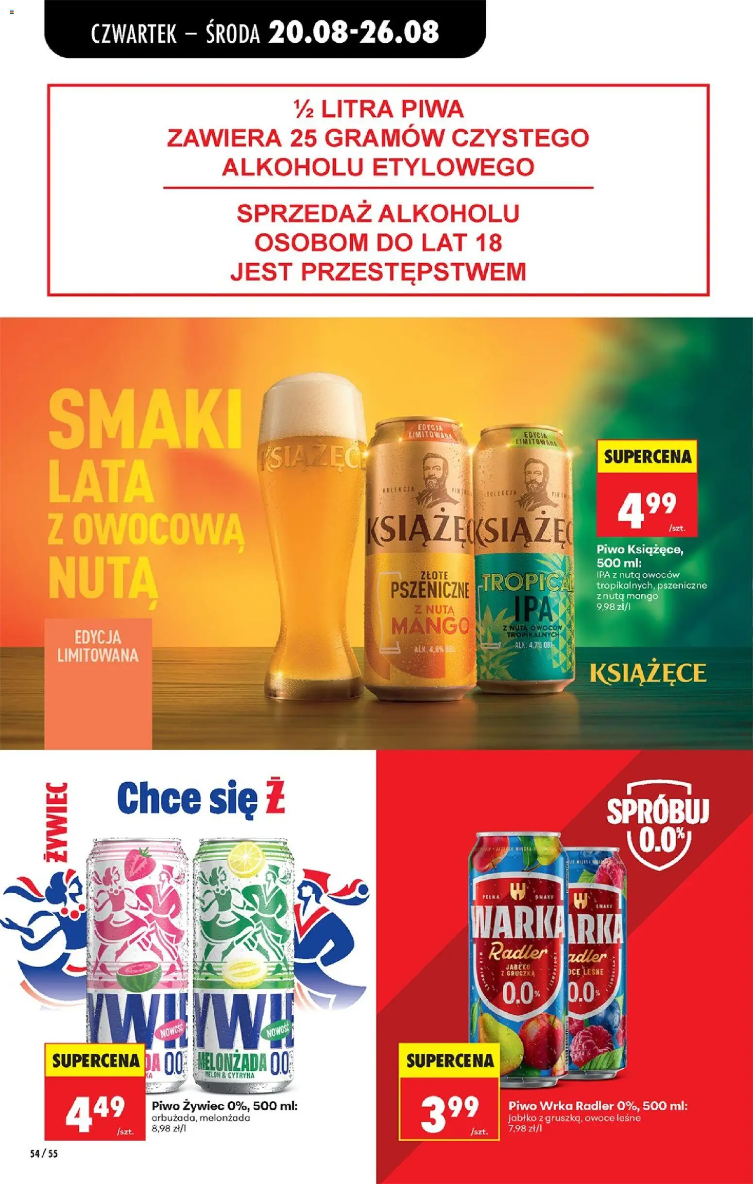 Biedronka Polsko leták - Codziennie niskie ceny od 20.08.2026 | Strana: 72 | Produkty: Mango, Radler