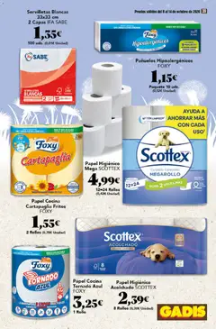 Vista previa Gadis - folleto válido desde el 08/10/2026 | Página: 39 | Productos: Papel higienico, Cocina